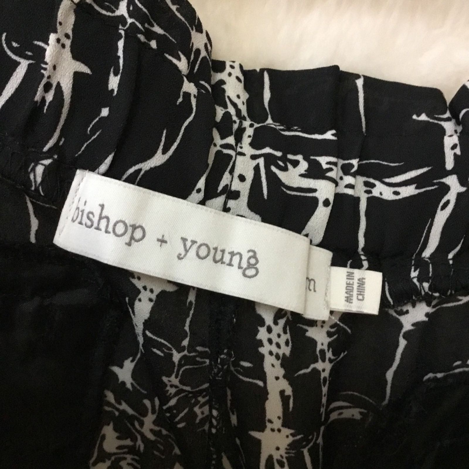 Other Bishop + Young Black Pattern Sheer Pants Size 32" / US 10 / IT 46 - 4 Thumbnail
