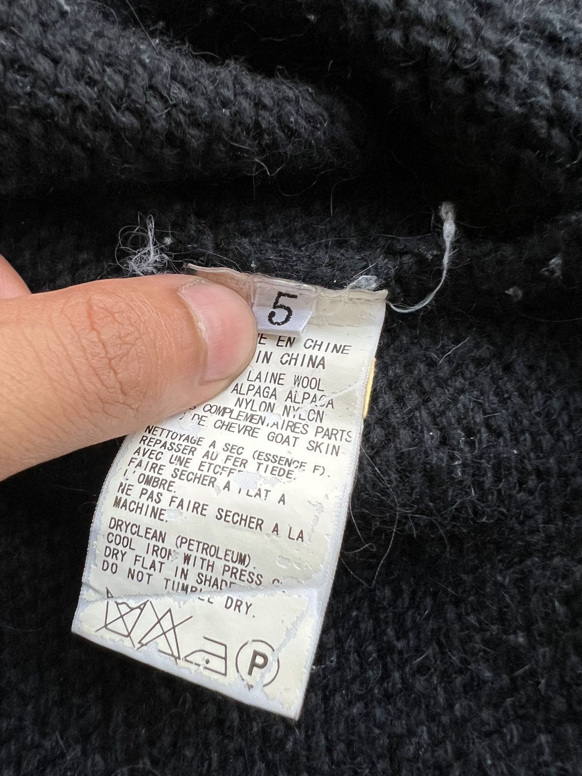 Yohji Yamamoto Yohji Yamamoto Hybrid Knitted Leather Button Oversize Jacket Size US XL / EU 56 / 4 - 10 Thumbnail