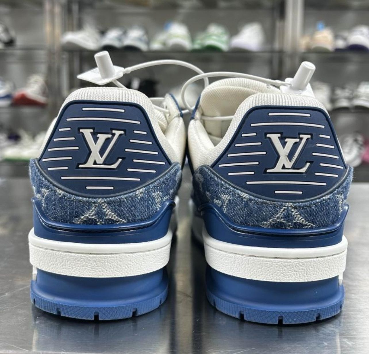 Louis Vuitton louis vuittion trainer denim blue white 0079-yq Size US 4 / IT 34 - 3 Thumbnail
