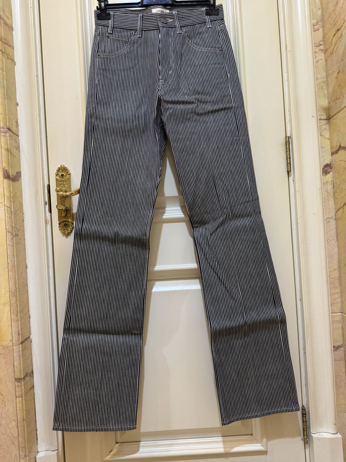 Celine Rare SS20 striped flared jeans Sz29 Size US 29 - 1 Thumbnail