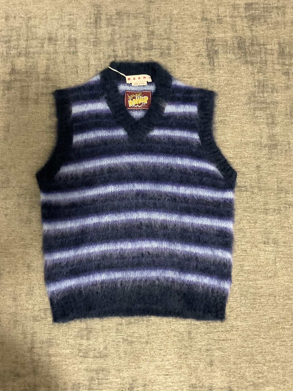 image of Marni Mohair Gilet in Blue, Men's (Size Medium)