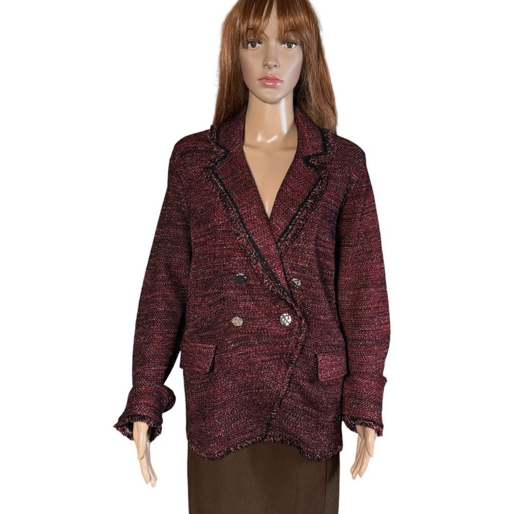 Chicos New Chico's Tweed Lurex Cardigan Sweater Size 3 US XL Size XL / US 12-14 / IT 48-50 - 2 Thumbnail