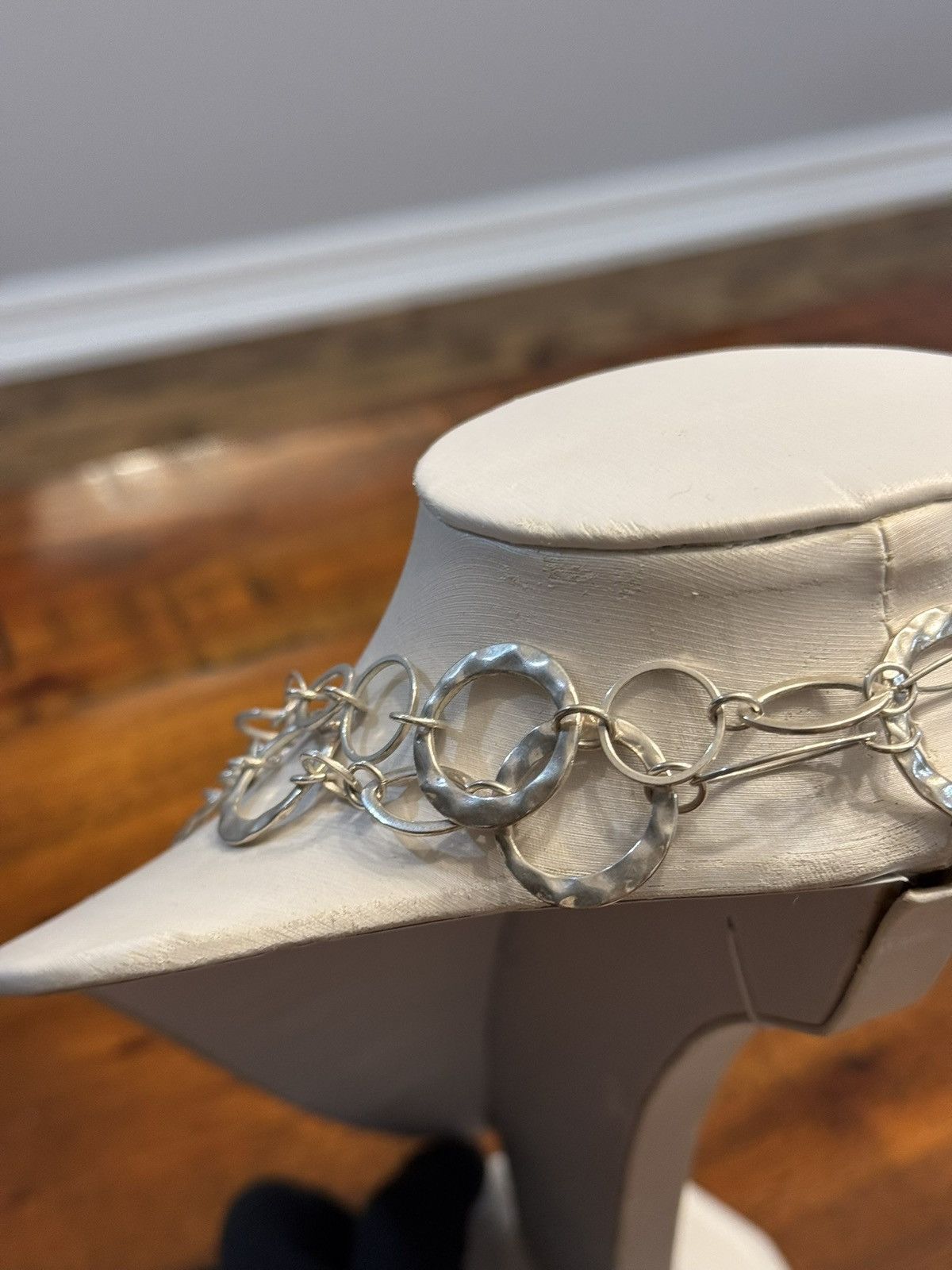 Jewelry Vintage Handmade Hammered Hoop Long Necklace Size ONE SIZE - 8 Thumbnail