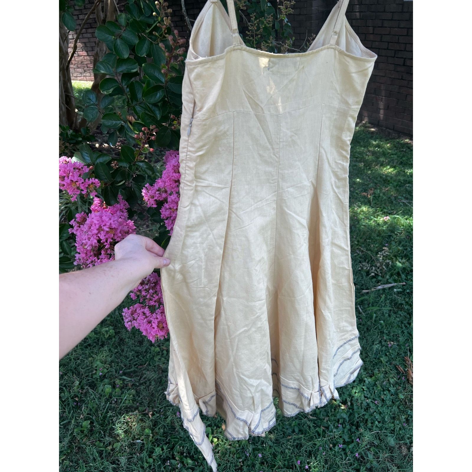 Vintage NWT Linen Vintage Dress Grifflin Paris small Size S / US 4 / IT 40 - 5 Thumbnail
