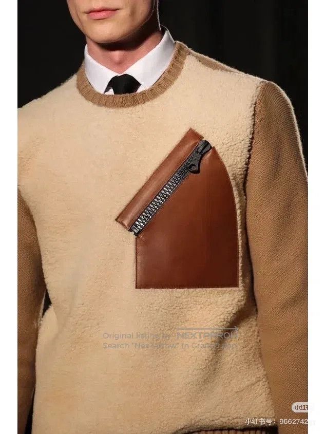 Valentino Valentino Stitched sheepskin pocket cashmere sweater knitt Size S / US 4 / IT 40 - 9 Thumbnail