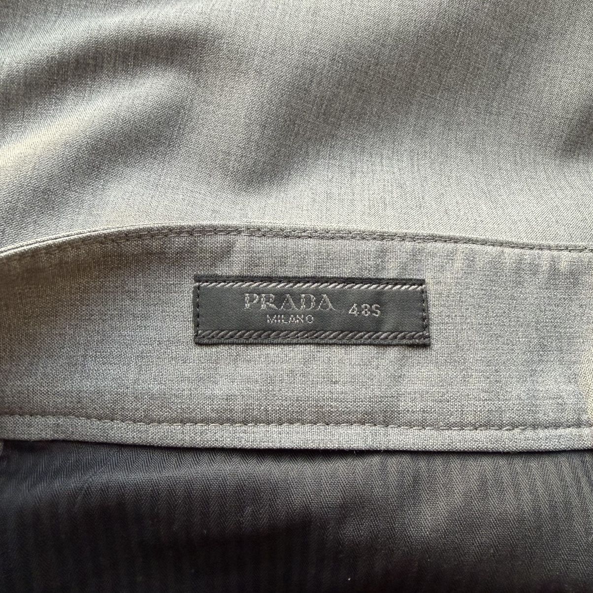 Prada S/S 24 Wide Leg Wool Work Pants Size US 32 / EU 48 - 5 Thumbnail