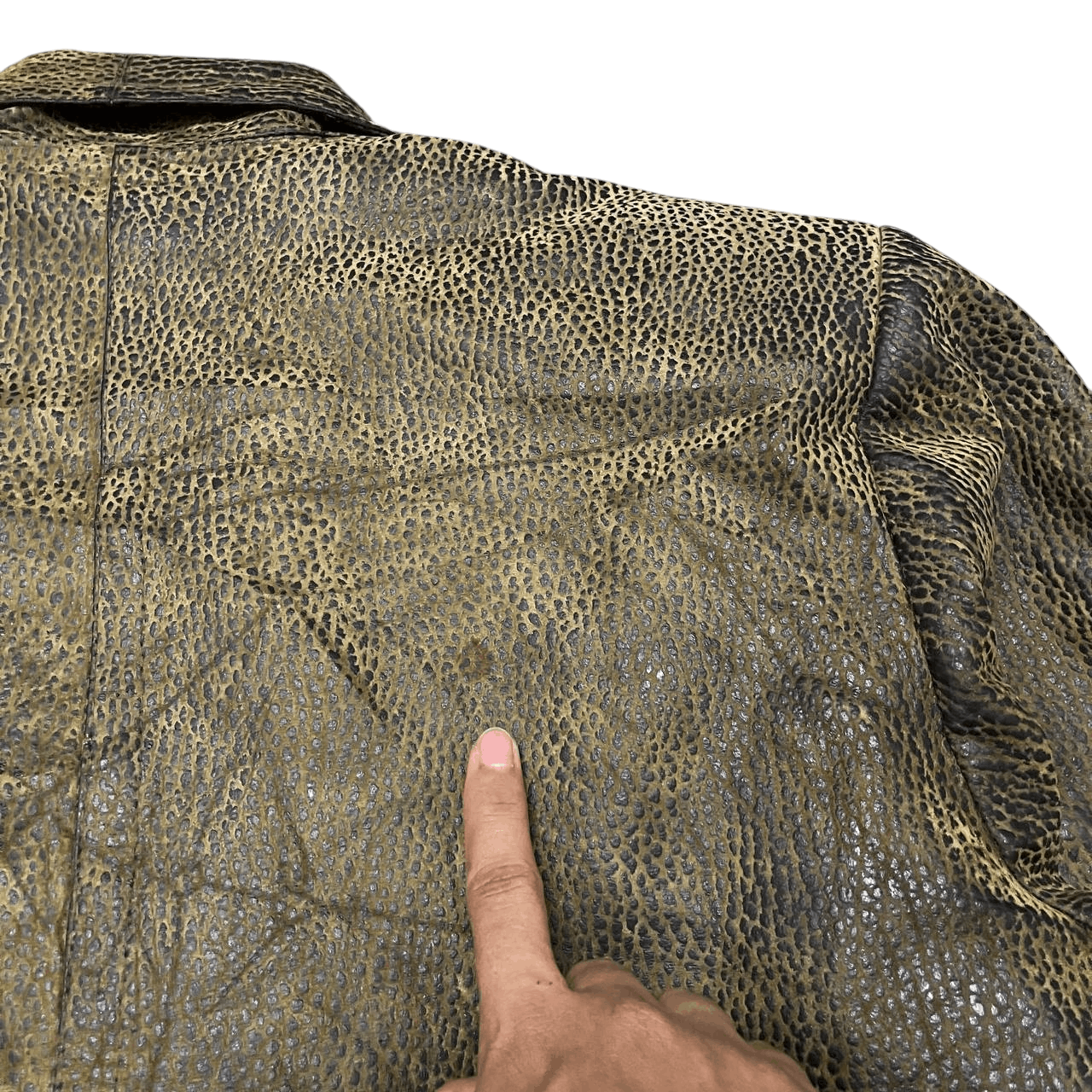 Leather Vintage Yulan Leather Coat Snake Skin Pattern Size US XXL / EU 58 / 5 - 11 Thumbnail