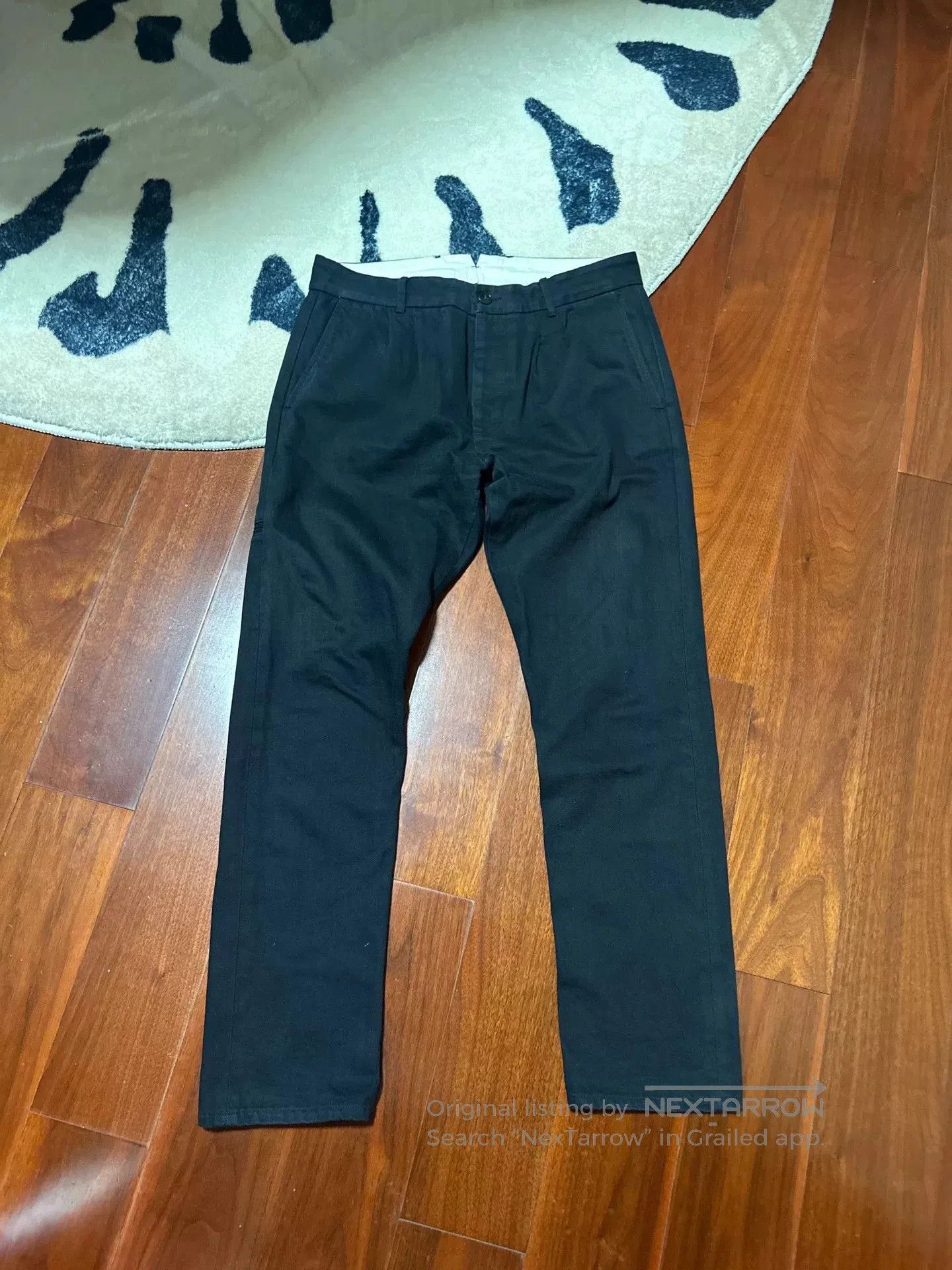 Japanese Brand Fortela Italian Selvedge Black Casual Pants. Size US 32 / EU 48 - 2 Thumbnail