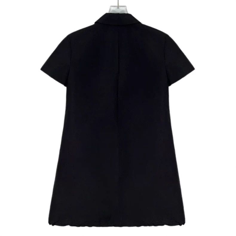 Prada Prada 23 styles of black triangle mulberry silk lapel semi Size XXS / US 00 / IT 34 - 2 Thumbnail