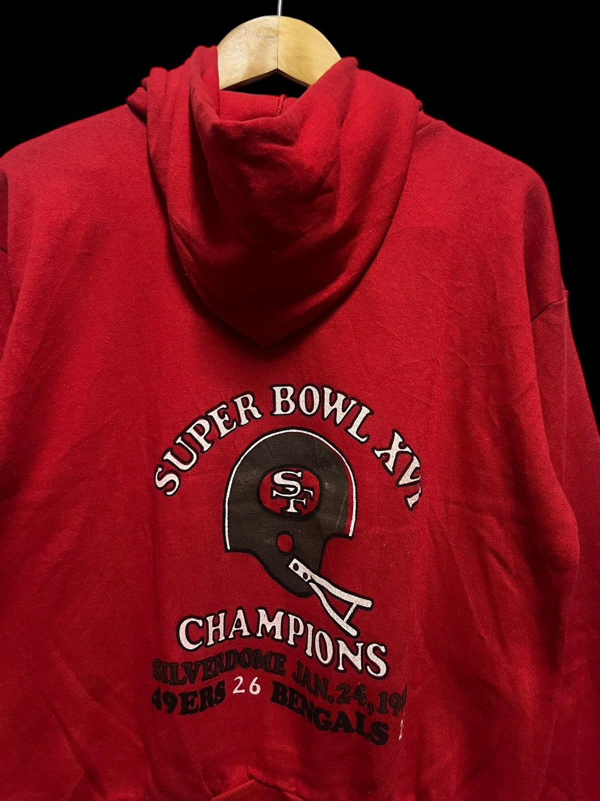 NFL Vintage 80s San Francisco 49ers Hoodie Sweatshirt Size US L / EU 52-54 / 3 - 4 Thumbnail