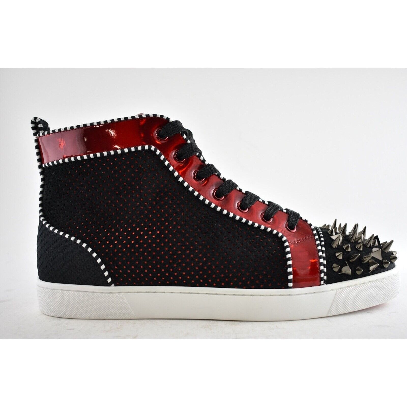Christian Louboutin Christian Louboutin Mens Lou Pik Pik Orlato Flat Black Red Size US 9.5 / EU 42-43 - 2 Thumbnail