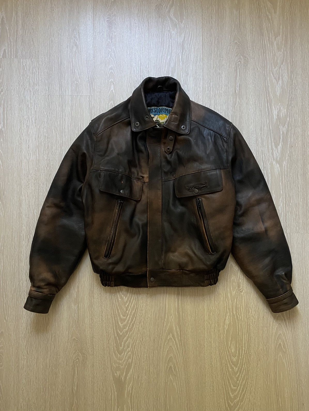 Vintage Vintage Frank Thomas Barnstormer Aviator Leather Jacket Size US M / EU 48-50 / 2 - 1 Thumbnail