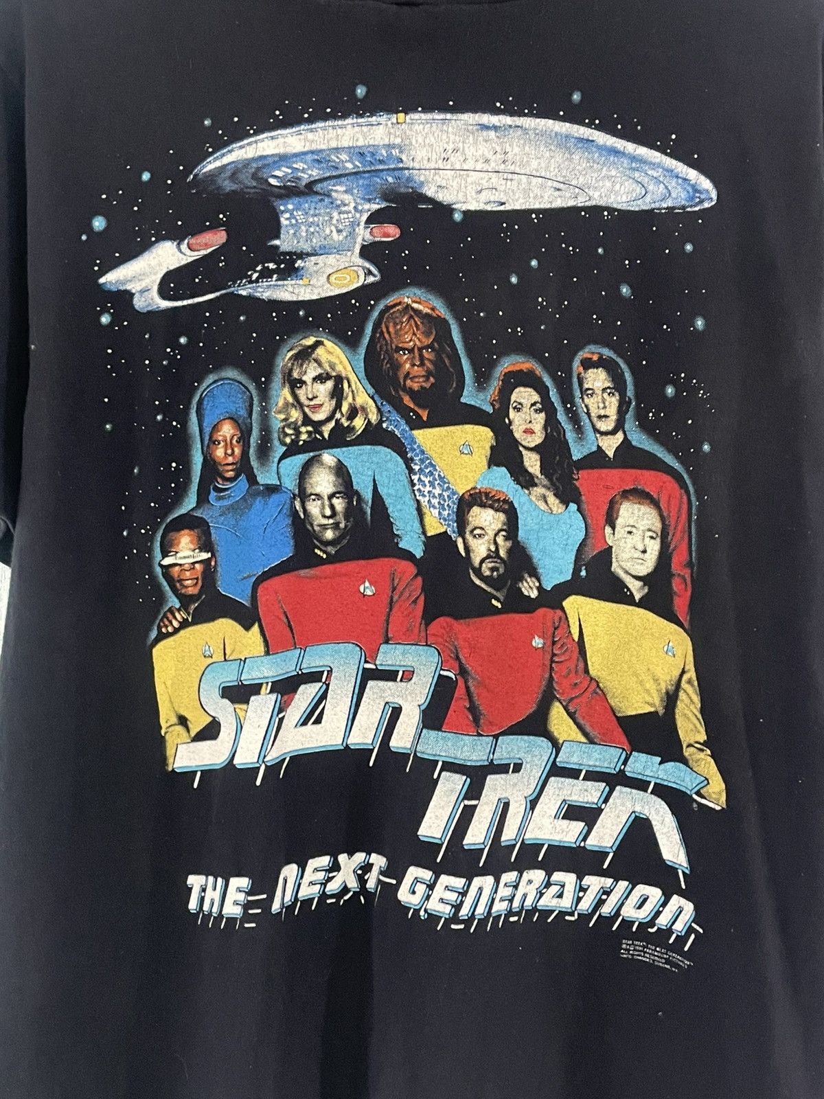 Vintage 1991 Star Trek The Next Generation Tee Size US XL / EU 56 / 4 - 4 Thumbnail