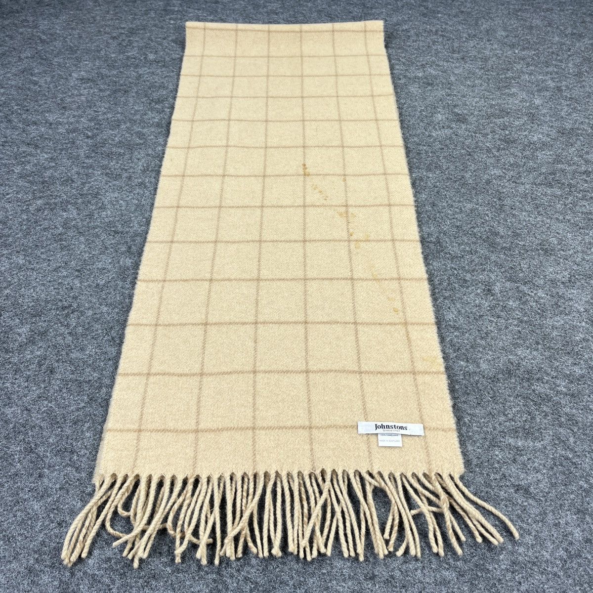 Johnstons Of Elgin × Vintage Johnstons Of Elgin Scarf / Muffler / Neckwear T932 Size ONE SIZE - 1 Thumbnail