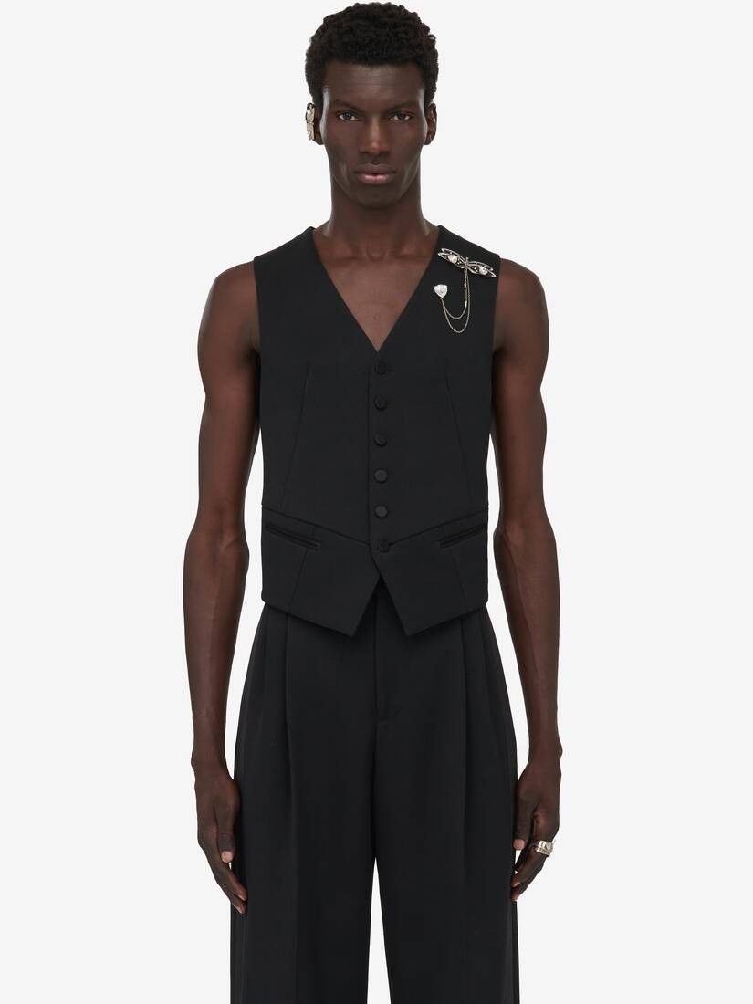 Alexander McQueen o1w1db10725 Twisted Seam Waistcoat in Black Size US M / EU 48-50 / 2 - 5 Thumbnail