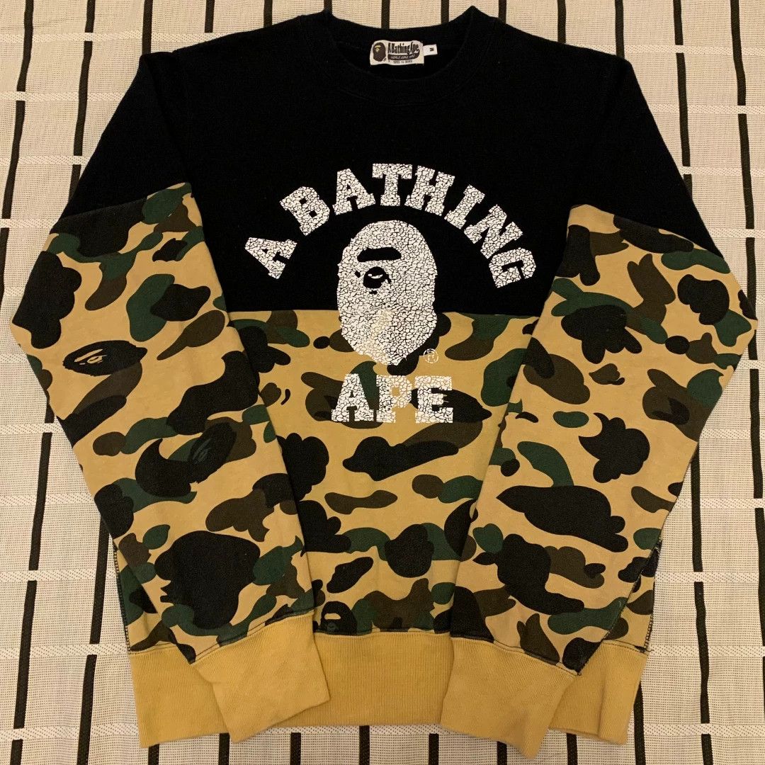 Bape Bape Ape Head Yellow Hoodie M Men Size US M / EU 48-50 / 2 - 1 Thumbnail