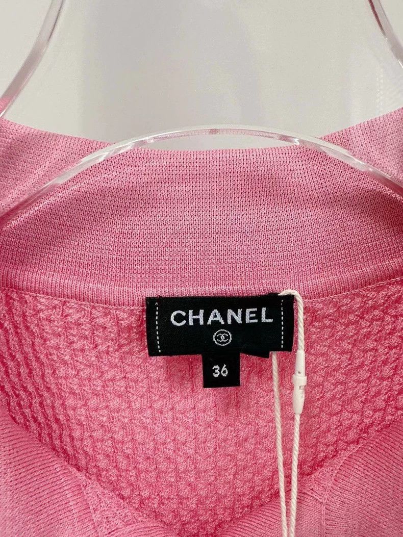 Chanel Chanel 23A Pink Knit coat Size XS / US 0-2 / IT 36-38 - 3 Thumbnail