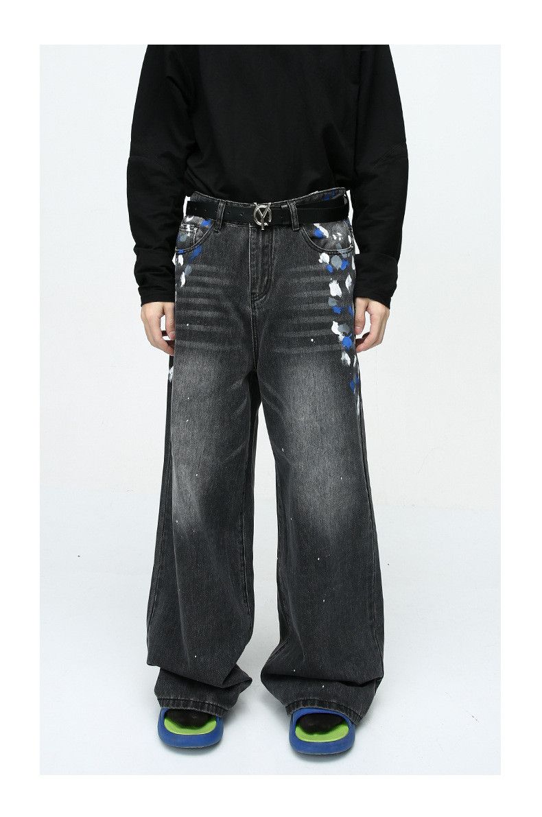 Japanese Brand High street hip-hop graffiti washed jeans Size US 32 / EU 48 - 1 Thumbnail