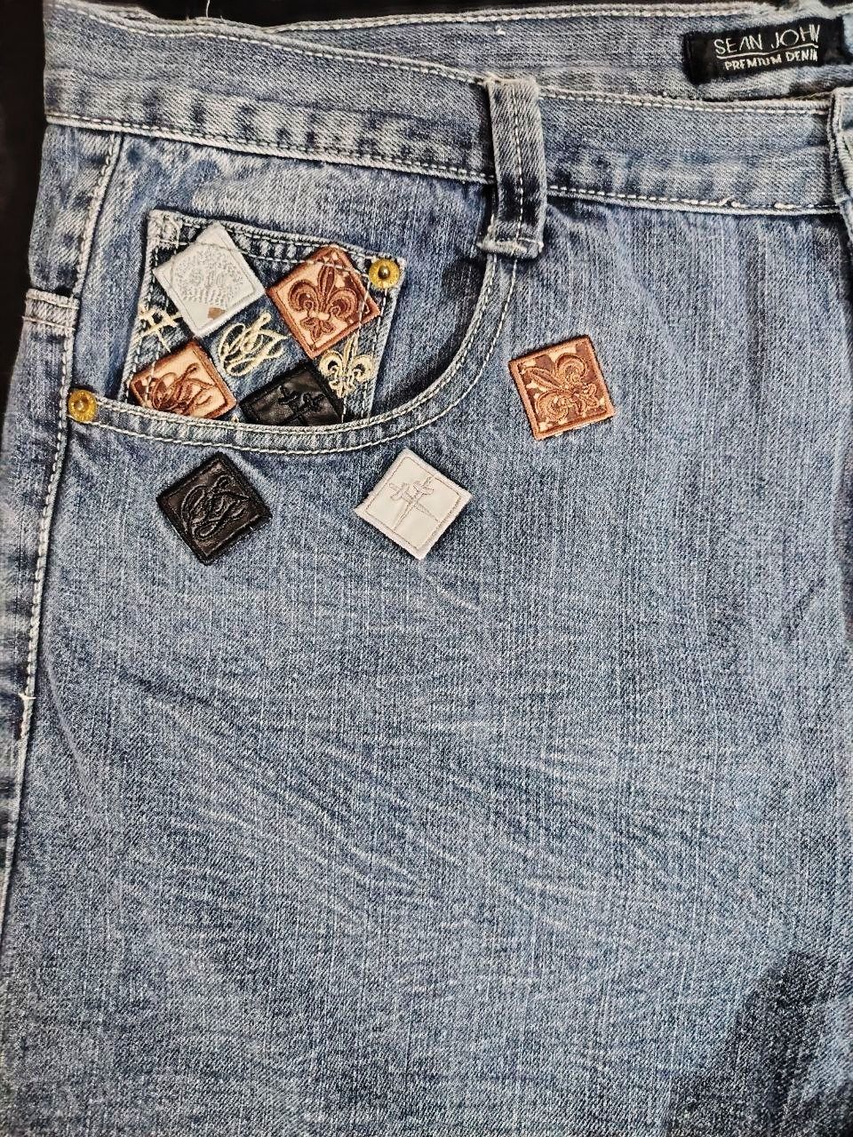 Sean John Sean John Y2K Baggy Patchwork Denim Jeans Size US 41 - 6 Thumbnail