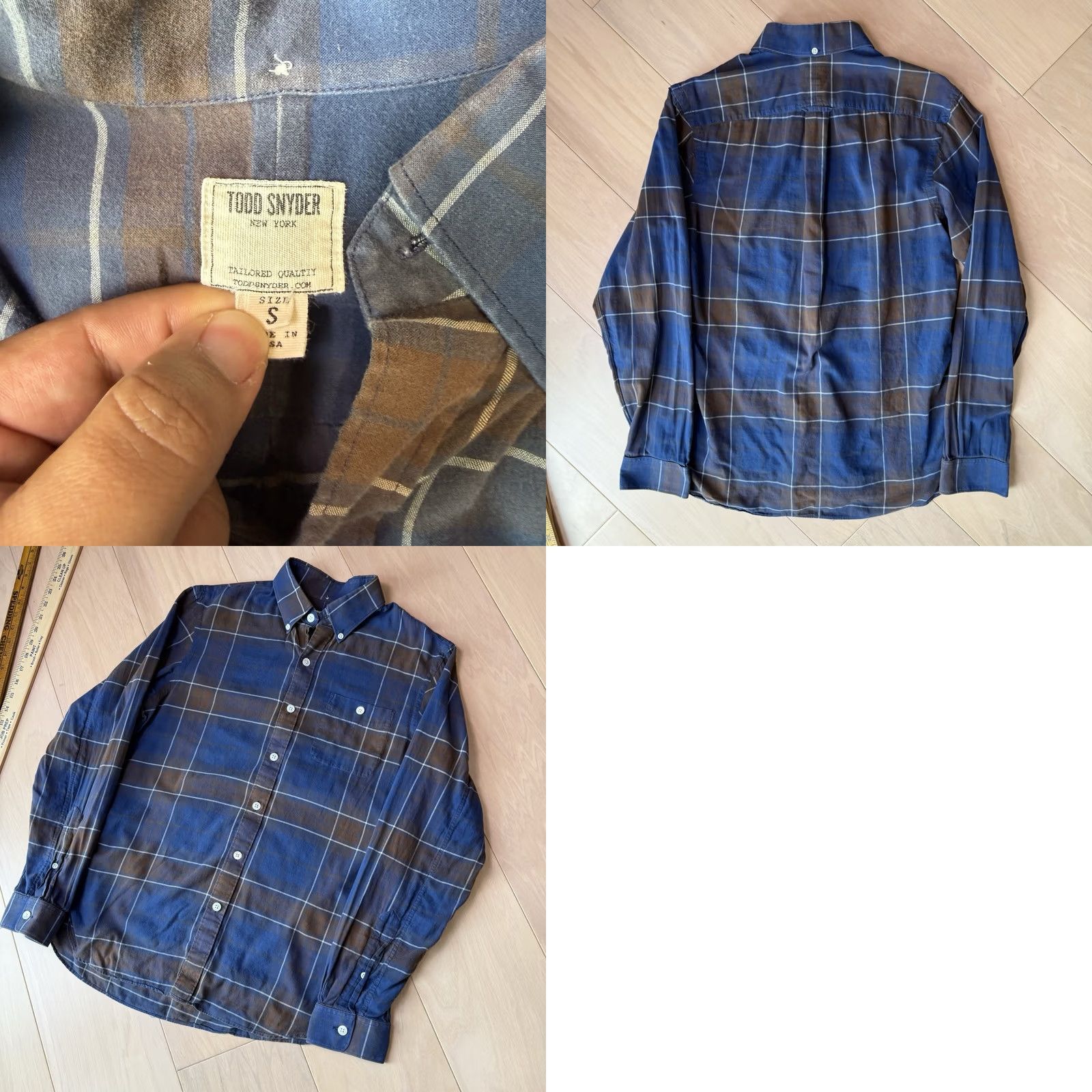 Todd Snyder Todd Snyder Shirt Small Blue Multicolor Plaid Long Sleeve Cotton Made In USA Size US S / EU 44-46 / 1 - 8 Thumbnail