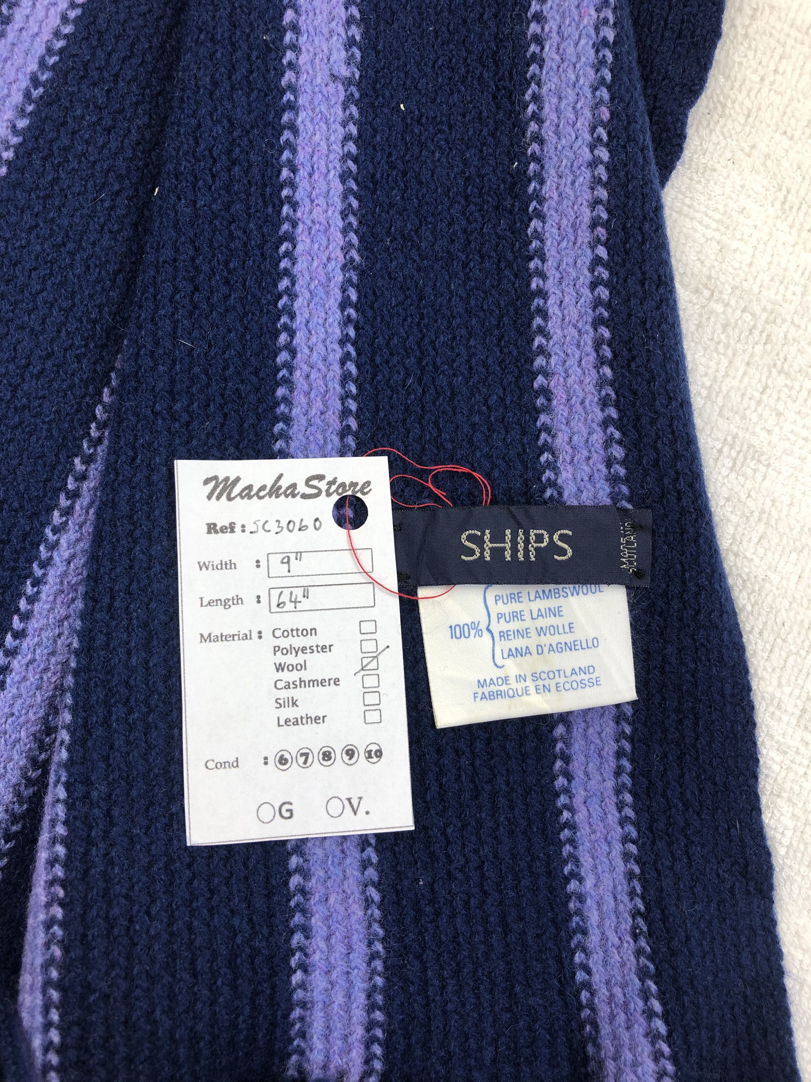 SHIPS Ships Wool Scarf / Muffler / Neckwear Size ONE SIZE - 3 Thumbnail