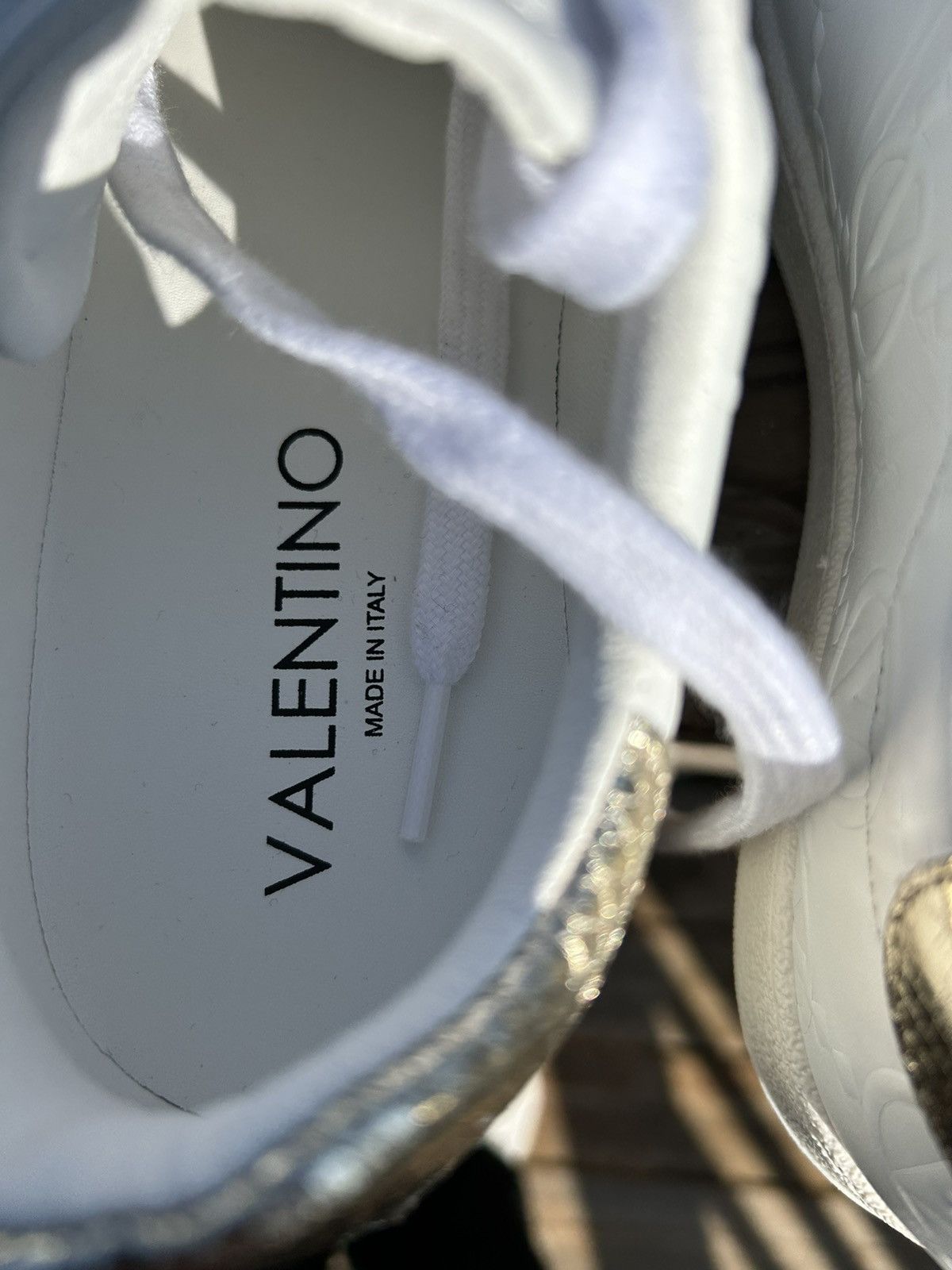 Mario Valentino Valentino White Sneakers with Cream Detail Size US 9 / IT 39 - 13 Thumbnail