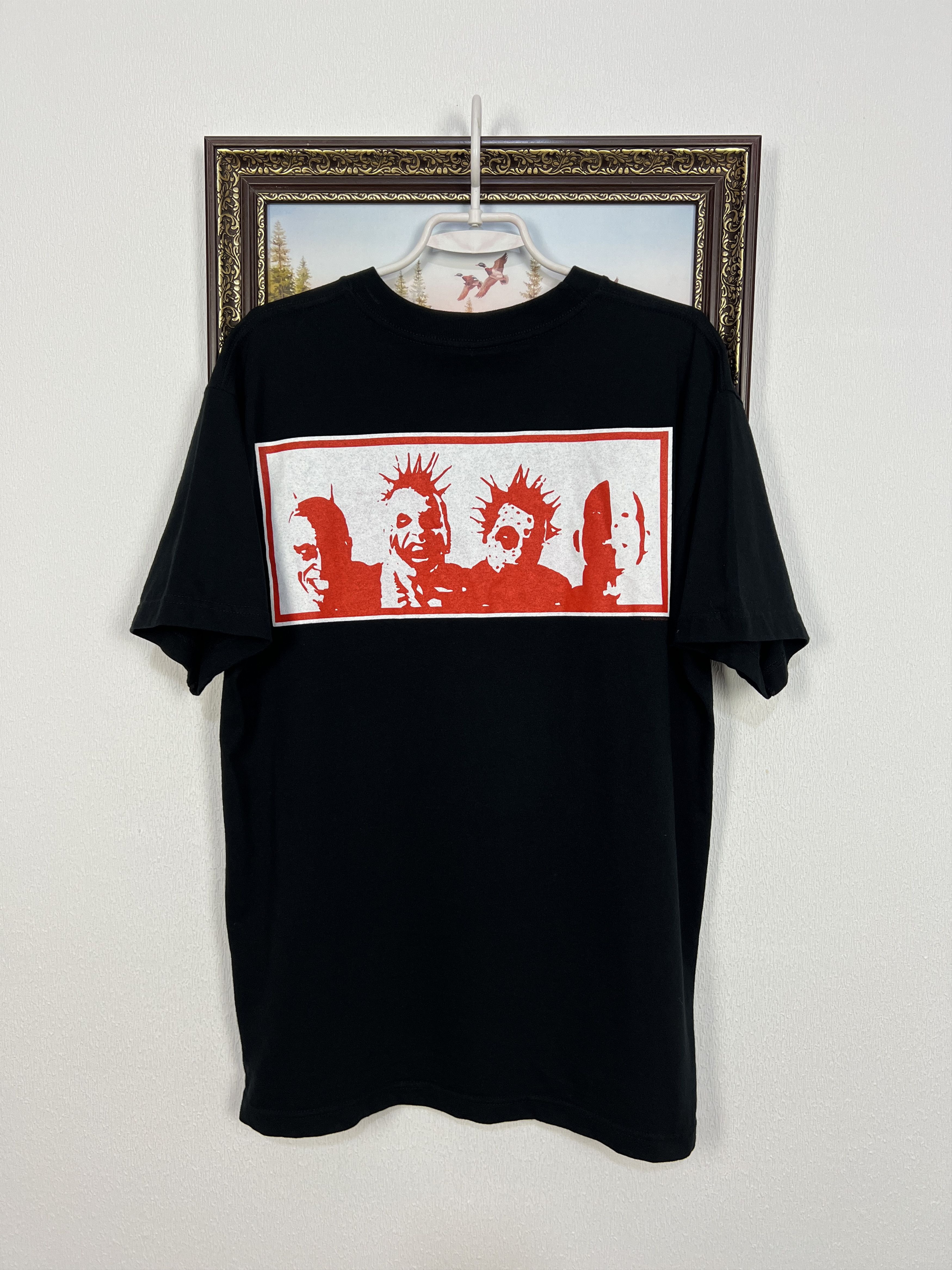 Vintage Vintage 90's Mudvayne Distressed Graphic Band Shirt Tee Size US L / EU 52-54 / 3 - 6 Thumbnail