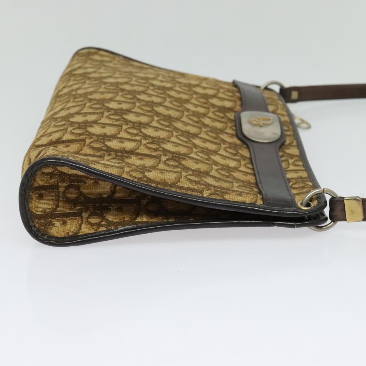 Dior DIOR Trotter Canvas Shoulder Bag Brown Gold Size ONE SIZE - 5 Thumbnail