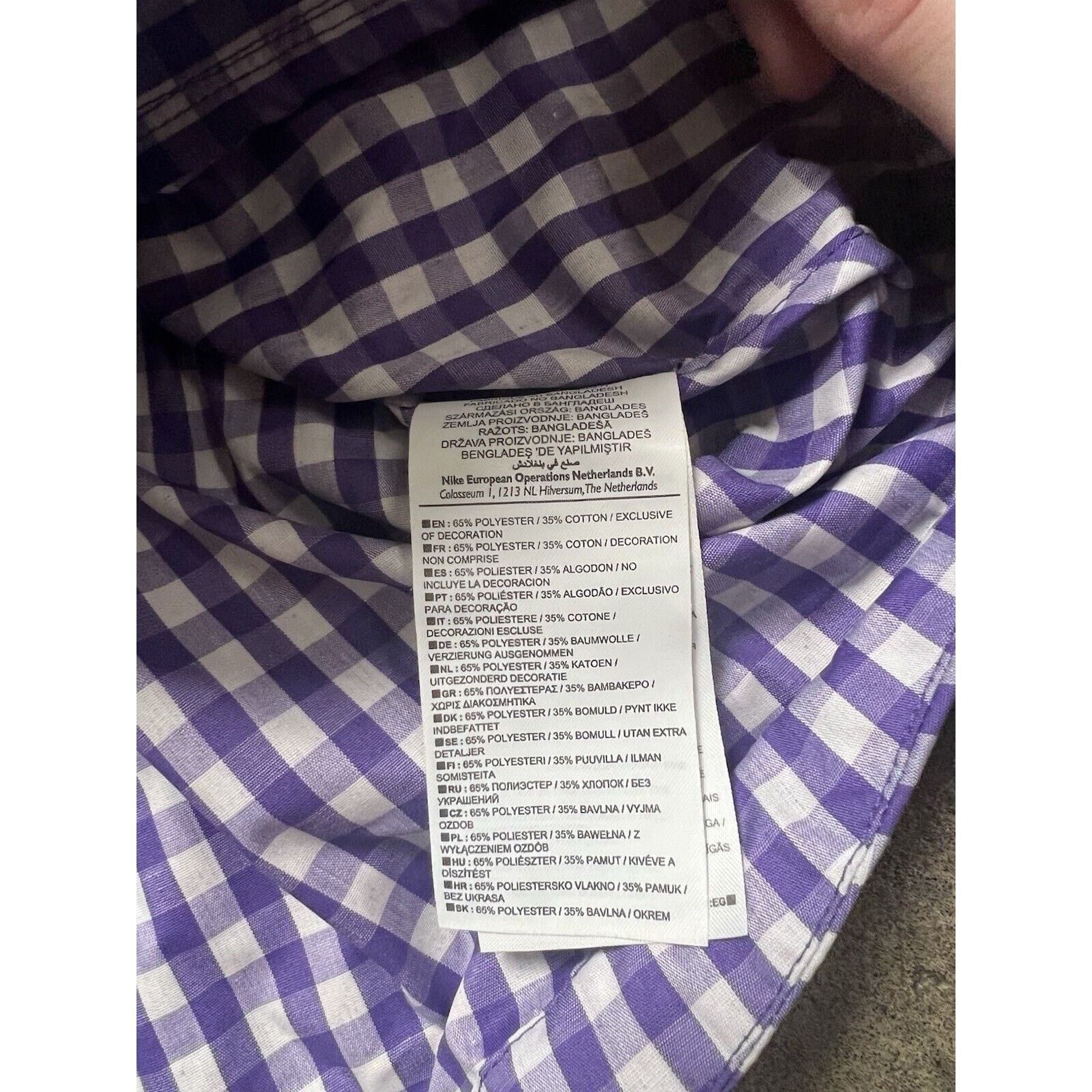 Nike Nike NSW Purple Gingham Parka Men’s Size M NWT 376831-545 Size M / US 6-8 / IT 42-44 - 7 Thumbnail