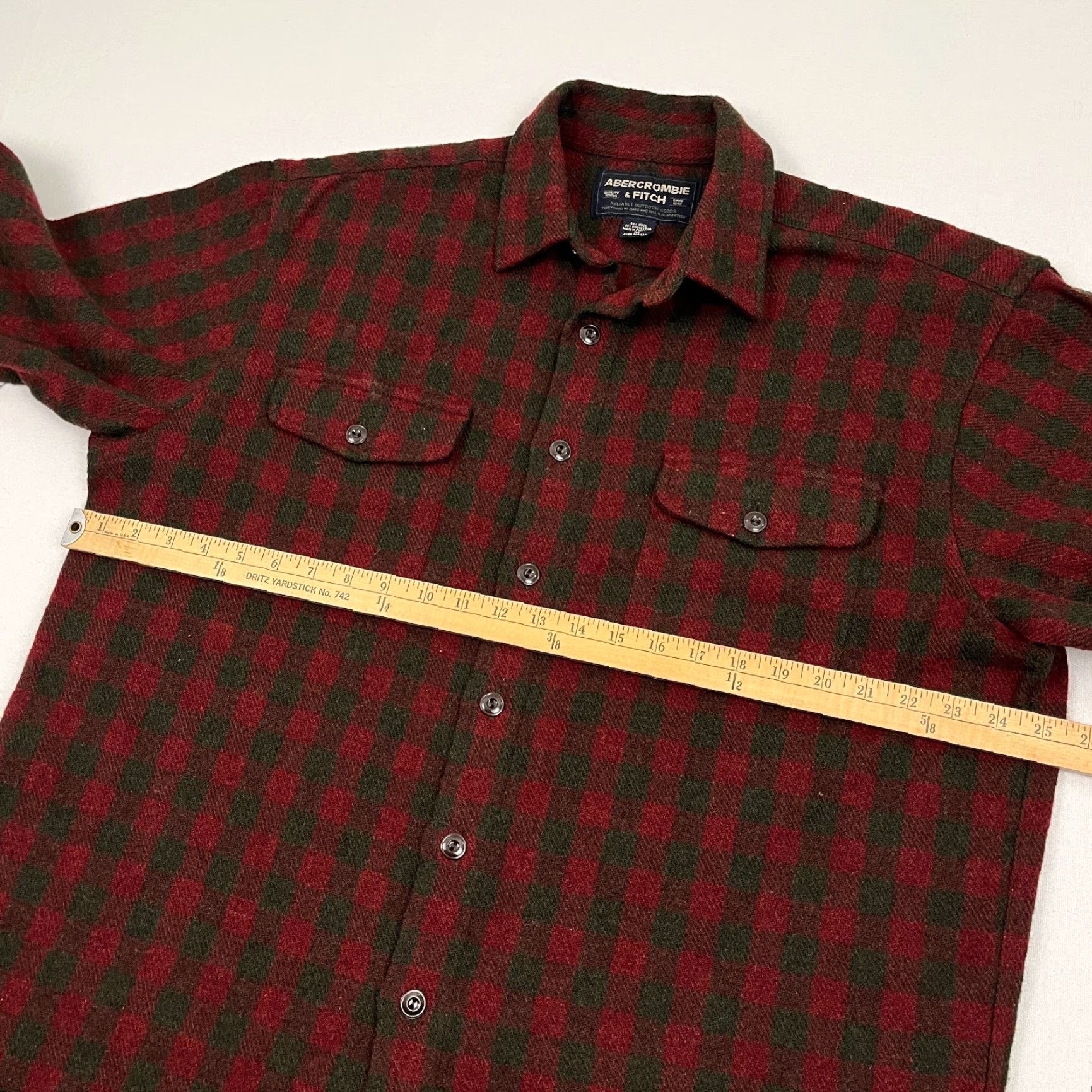 Tommy Bahama VINTAGE Abercrombie & Fitch Shirt Mens M Wool Plaid Heavyweight Made in Portugal Size US M / EU 48-50 / 2 - 4 Thumbnail