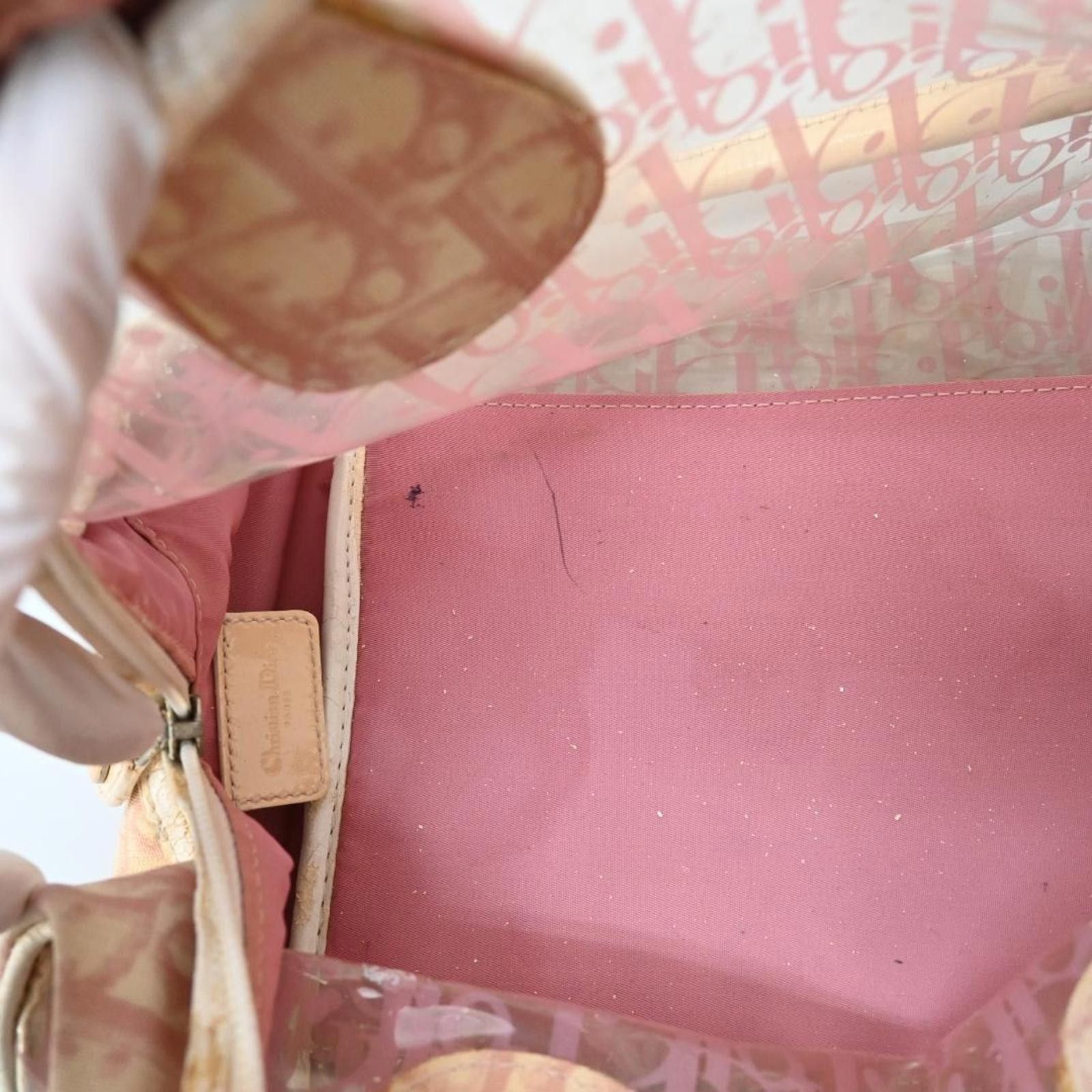 Christian Dior Monsieur Christian Dior - Transparent Pink Leather Handbag Size ONE SIZE - 5 Thumbnail