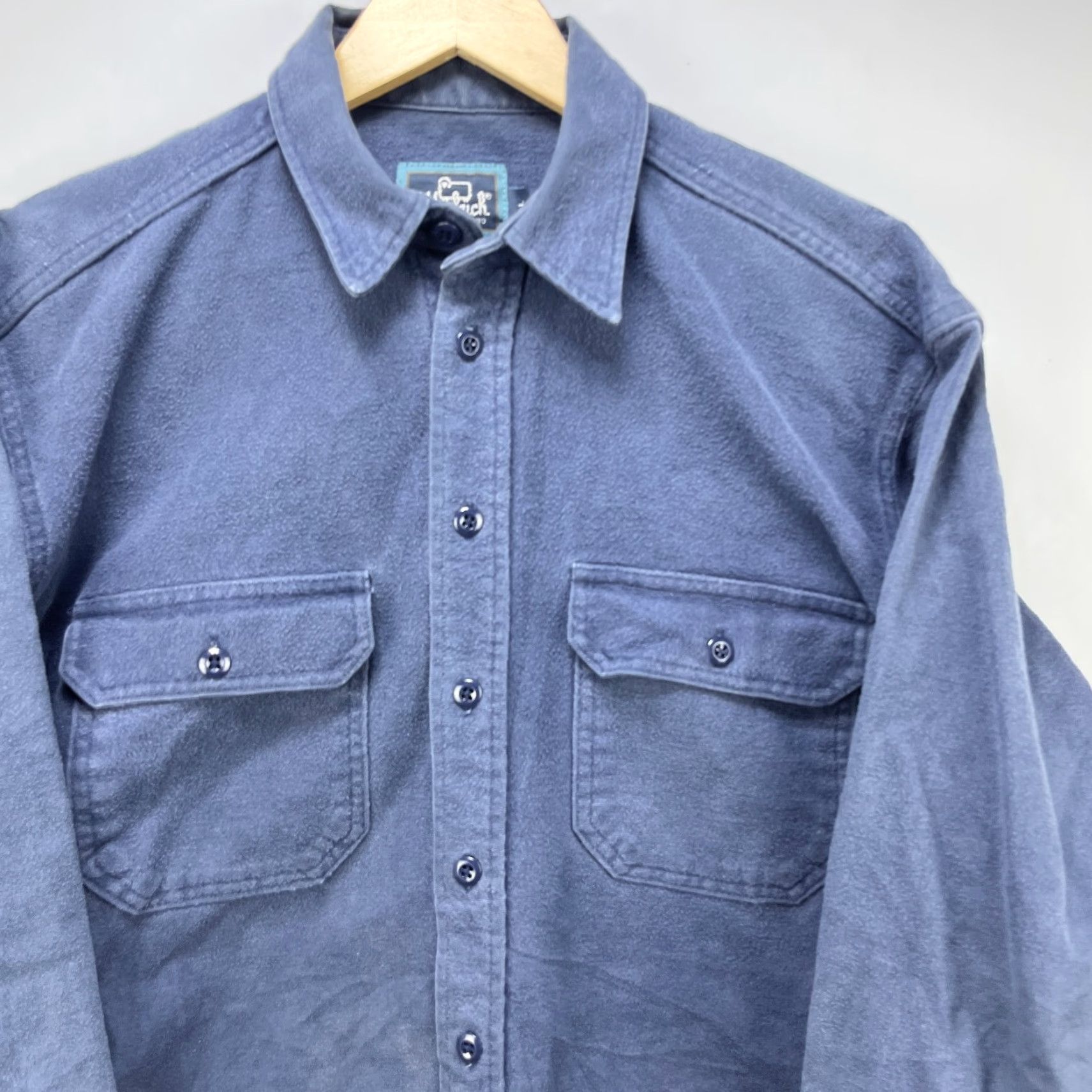 Vintage VINTAGE Woolrich Shirt 90s Button-Up Long Sleeve Blue M Adults Mens Large Size US M / EU 48-50 / 2 - 3 Thumbnail