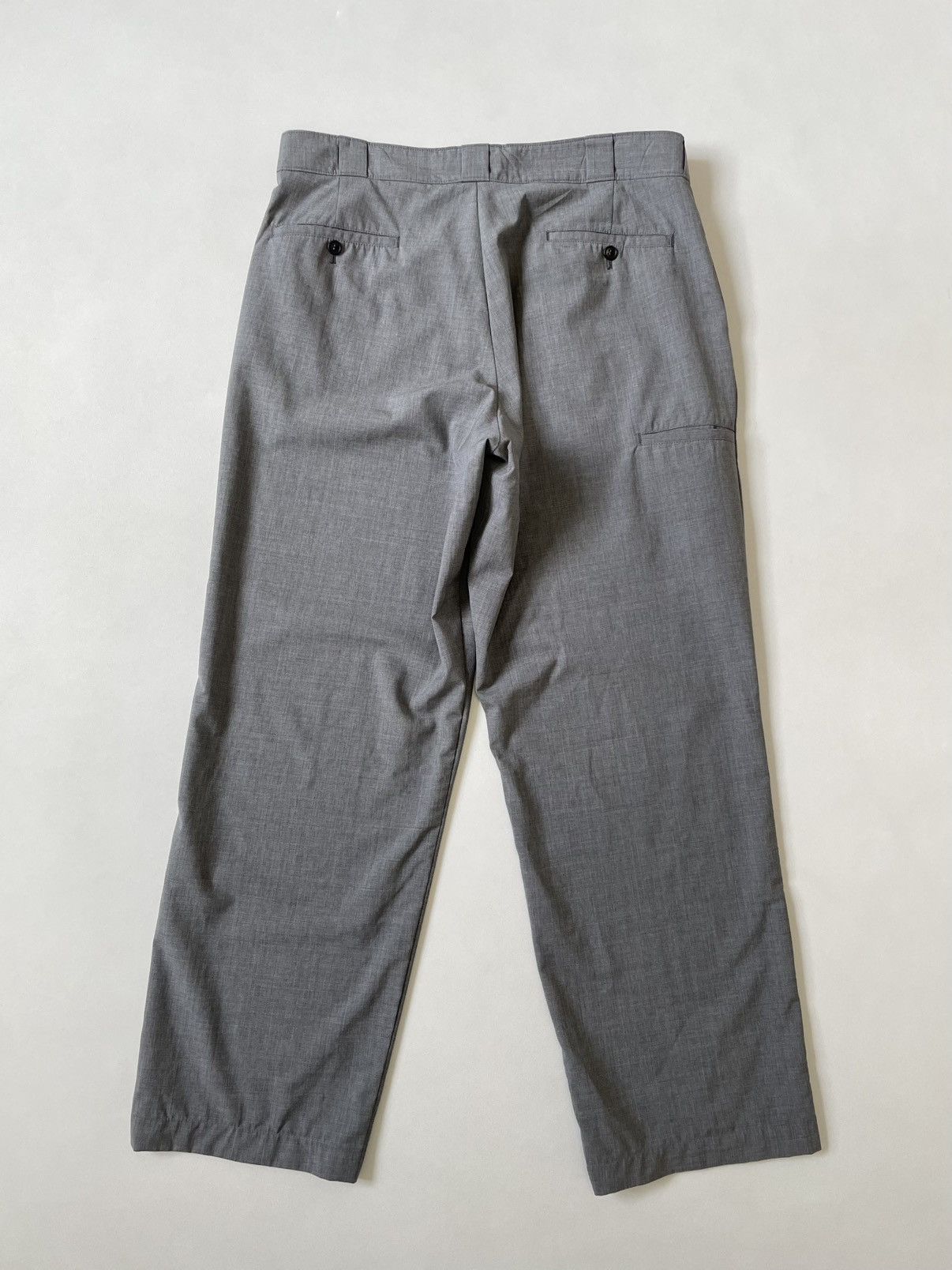 Prada S/S 24 Wide Leg Gray Wool ‘Work Pants’ Size US 34 / EU 50 - 11 Thumbnail