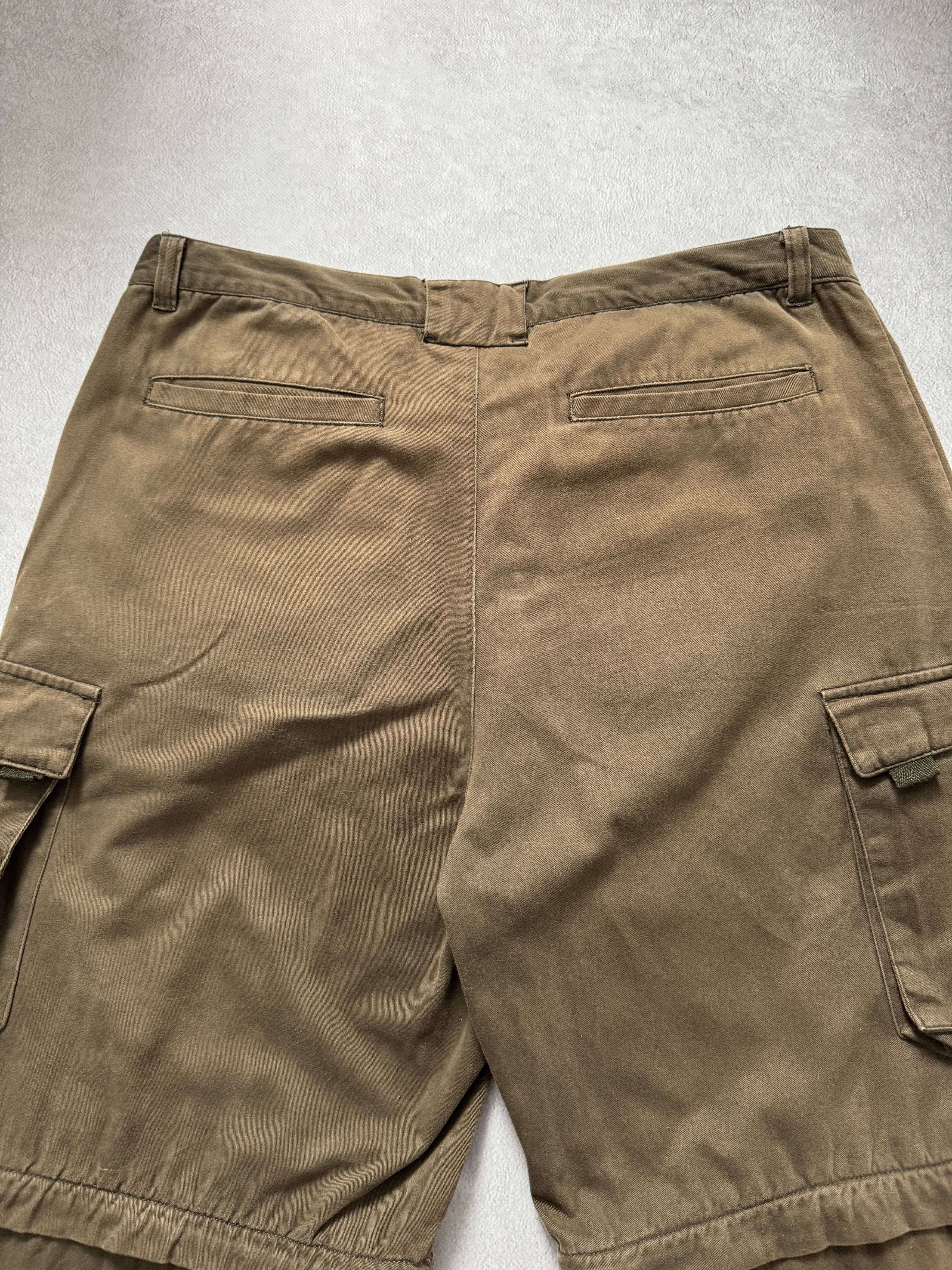Japanese Brand Crazy Vintage Y2K Brown Faded Baggy Cargo Pants Size US 36 / EU 52 - 4 Thumbnail