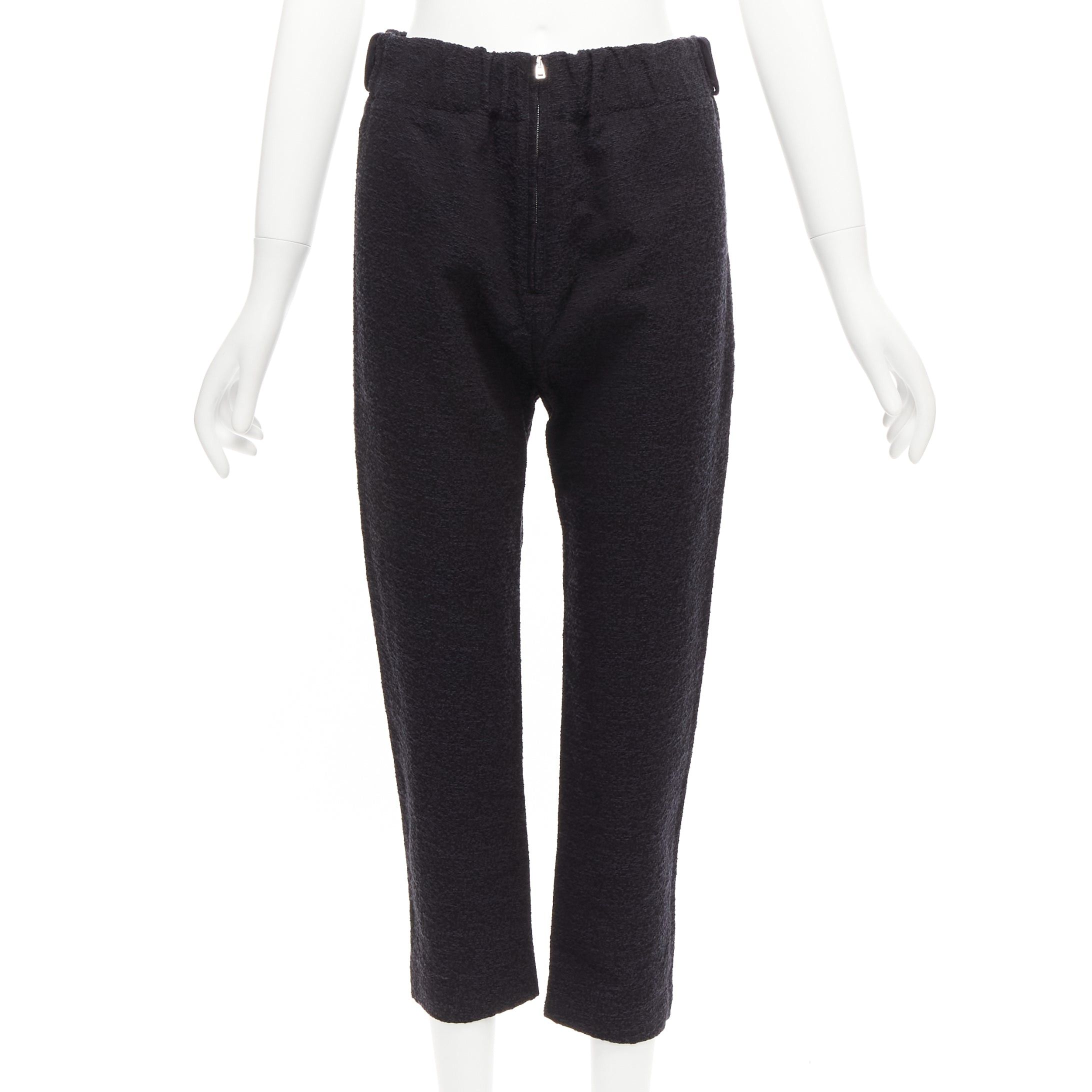 image of Marni 2014 Black Cotton Blend Jacquard Zip Front Tapered Pants It38 Xs, Women's (Size 26)