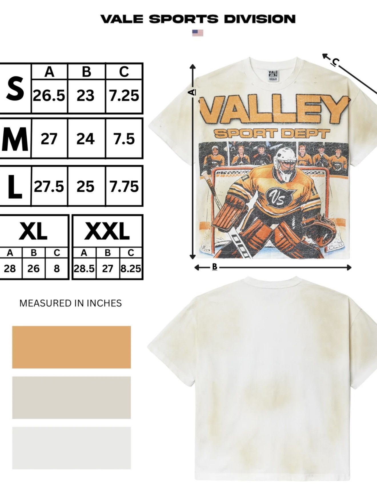 Vale VALE FOREVER DEFENSIVE ANCHOR VINTAGE TEE WHITE Size US L / EU 52-54 / 3 - 4 Thumbnail