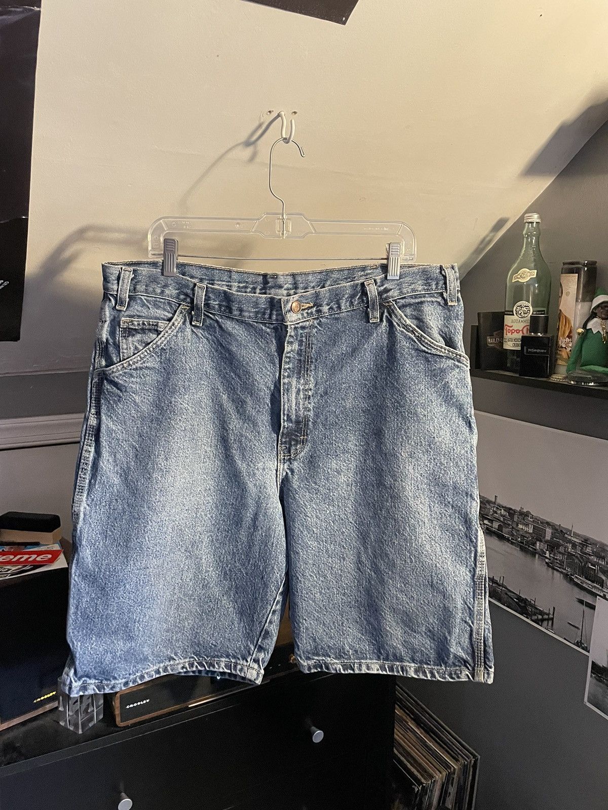 Dickies Y2K Light Blue Washed Dickies Denim Shorts skater Size US 38 / EU 54 - 1 Thumbnail