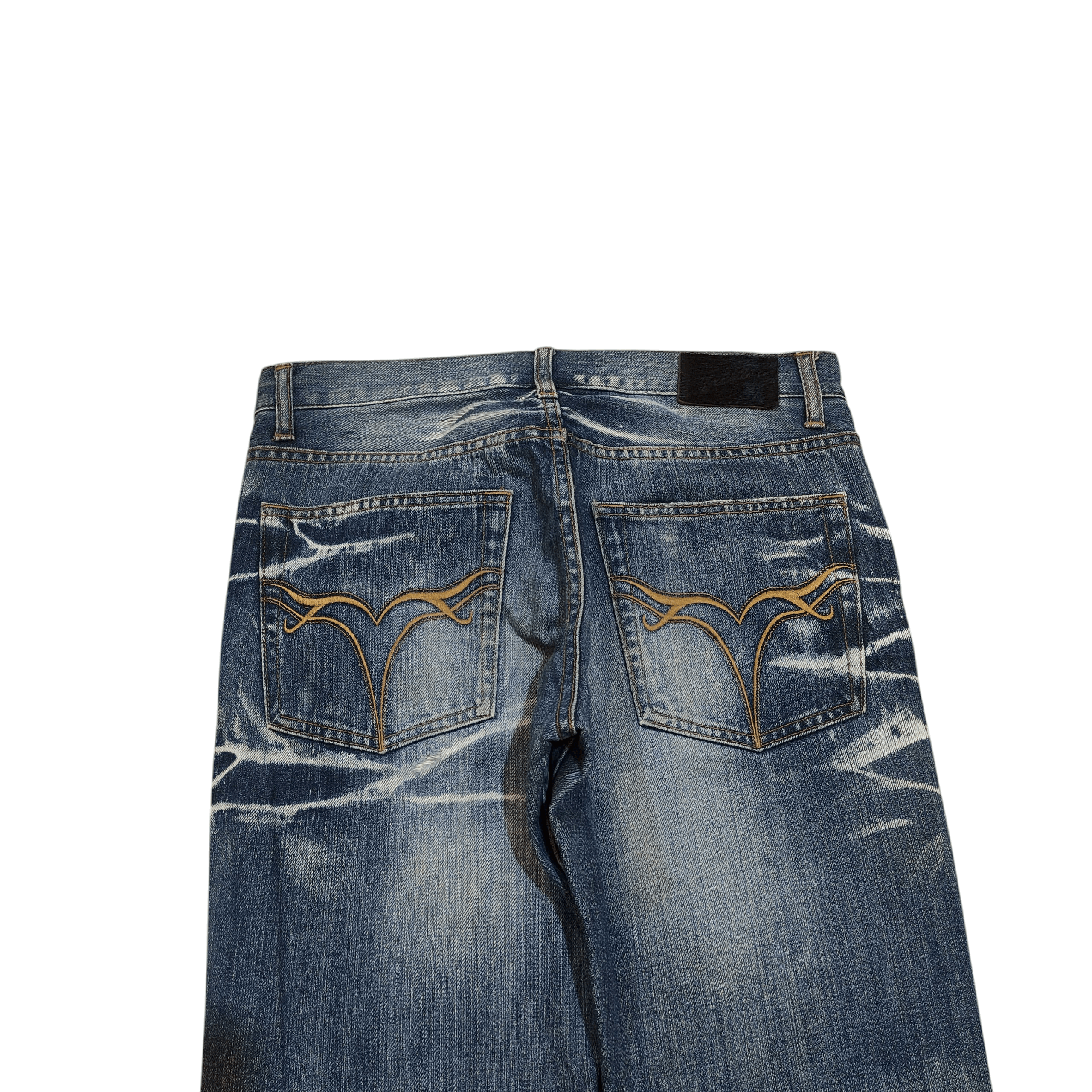 JACKROSE Jackrose Distressed Flare Denim – 2000s Vkei Size US 31 - 3 Thumbnail