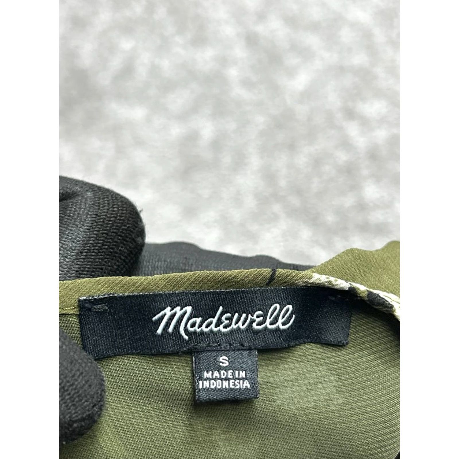 Madewell Madewell Georgette Peplum Top Women Small Green Floral Regular Fit Keyhole Back Size S / US 4 / IT 40 - 4 Thumbnail