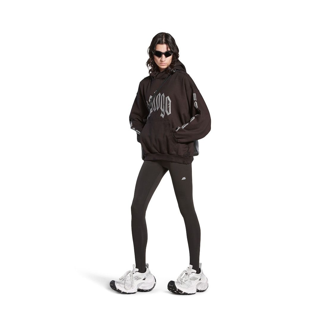Balenciaga o1srvl11e1025 Nologo Hoodie Medium Fit in Black/Grey Size L / US 10 / IT 46 - 2 Thumbnail