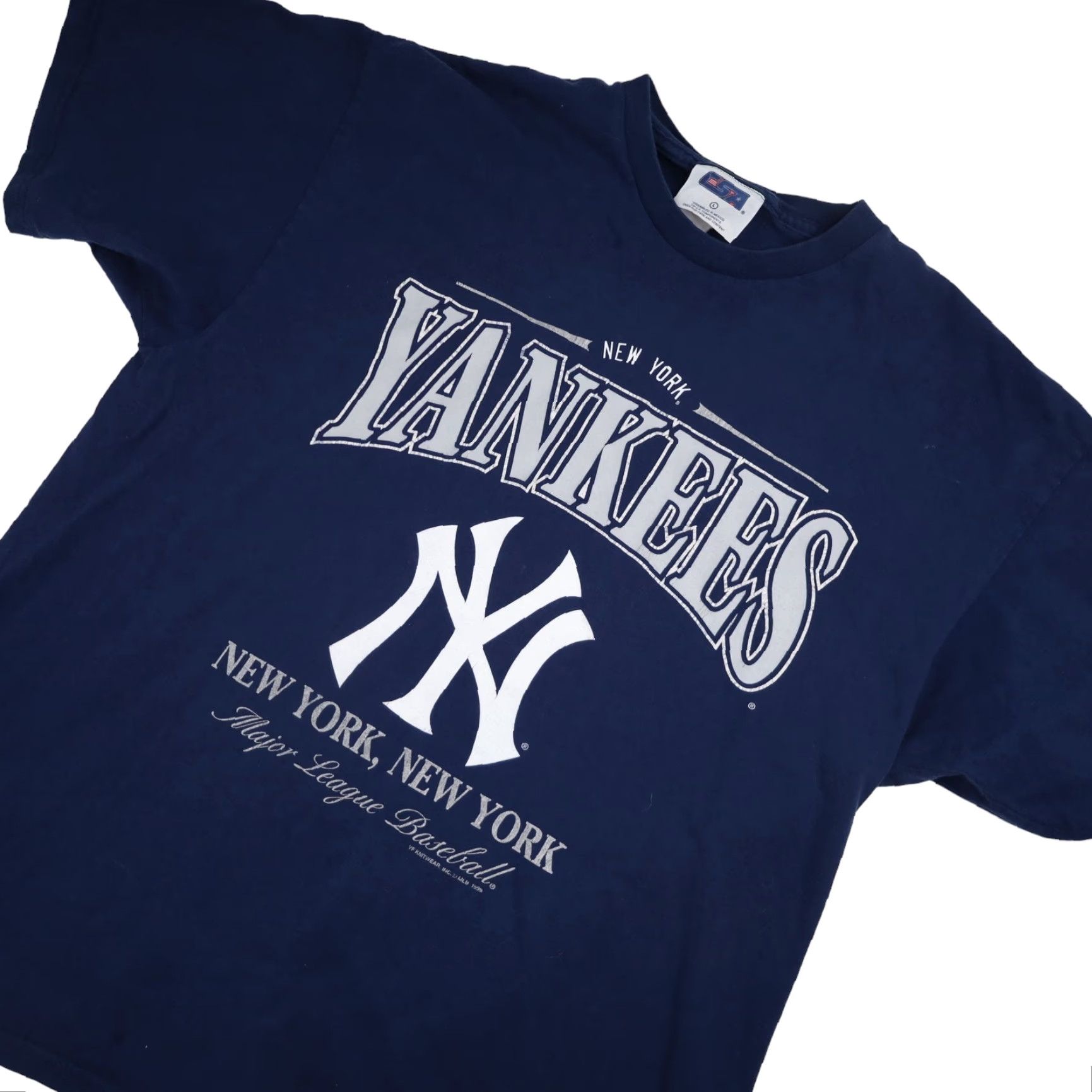 MLB VINTAGE MLB New York Yankees Mens Large Graphic T Shirt Blue Size US L / EU 52-54 / 3 - 2 Thumbnail