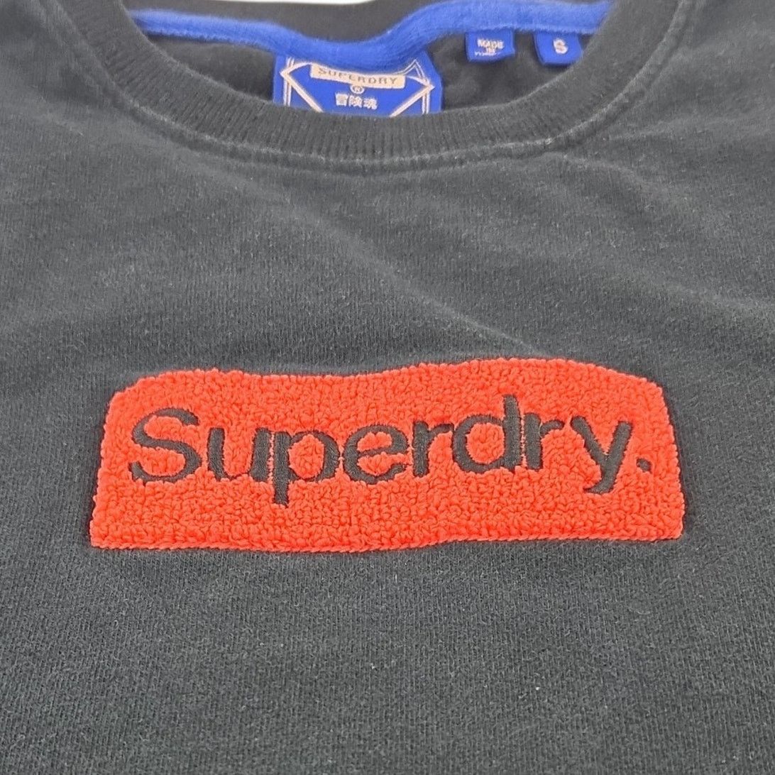Superdry SuperDry | Black T-shirt with Fuzzy Wuzzy Logo | Size Small Size US S / EU 44-46 / 1 - 2 Thumbnail