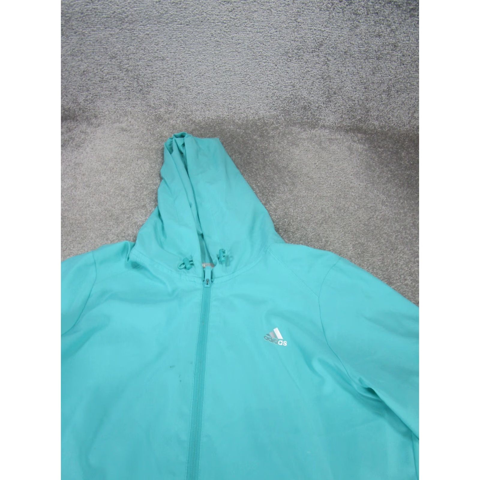 Adidas Adidas Jacket Womens Medium Light Blue Lightweight Golf Track Jacket - Blue, Regular, Light Weight, Golf Size M / US 6-8 / IT 42-44 - 2 Thumbnail