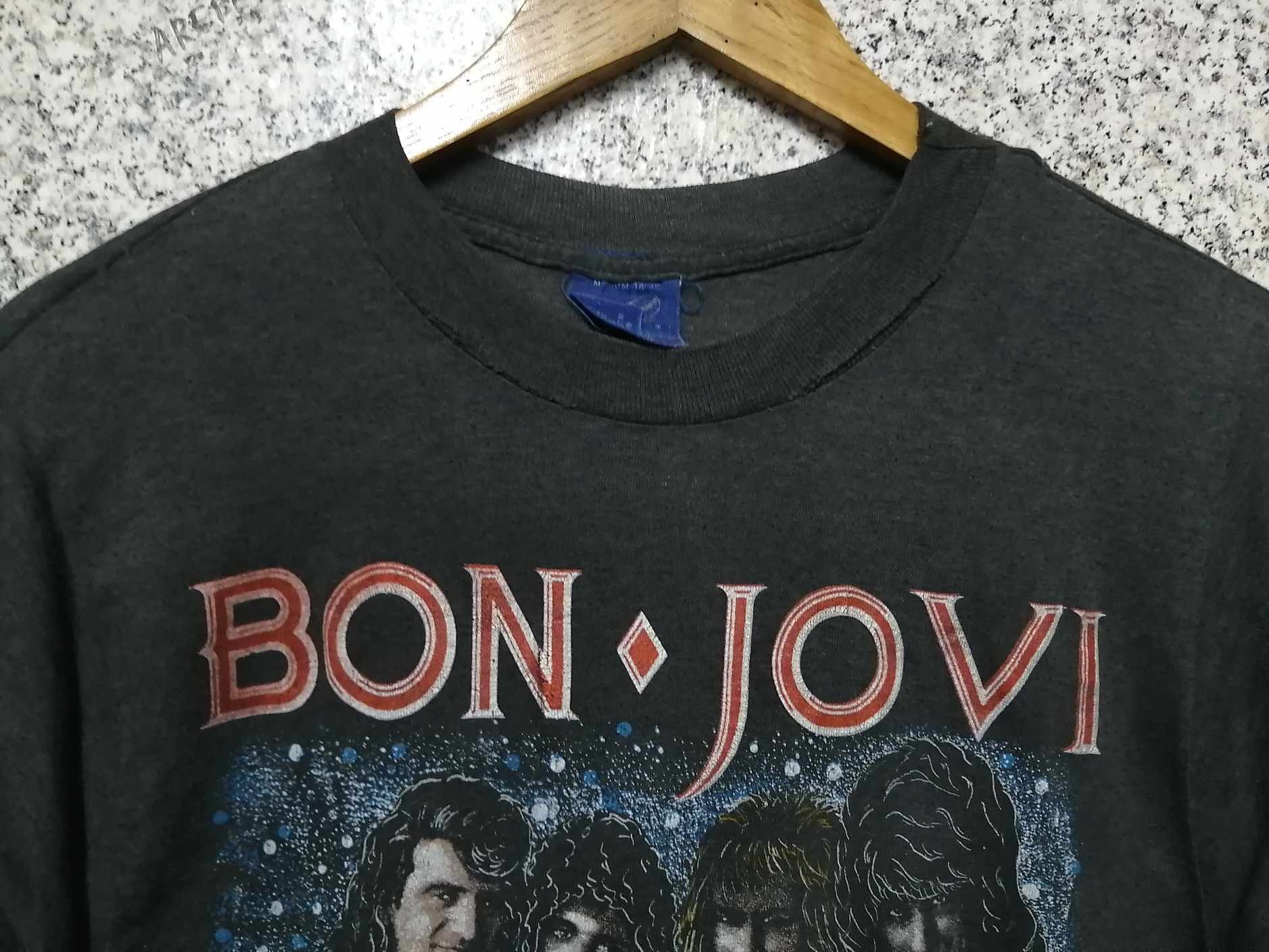 Band Tees × Bon Jovi × Vintage 1987 SUN FADED VINTAGE BON JOVI VERY RARE Size US M / EU 48-50 / 2 - 4 Thumbnail