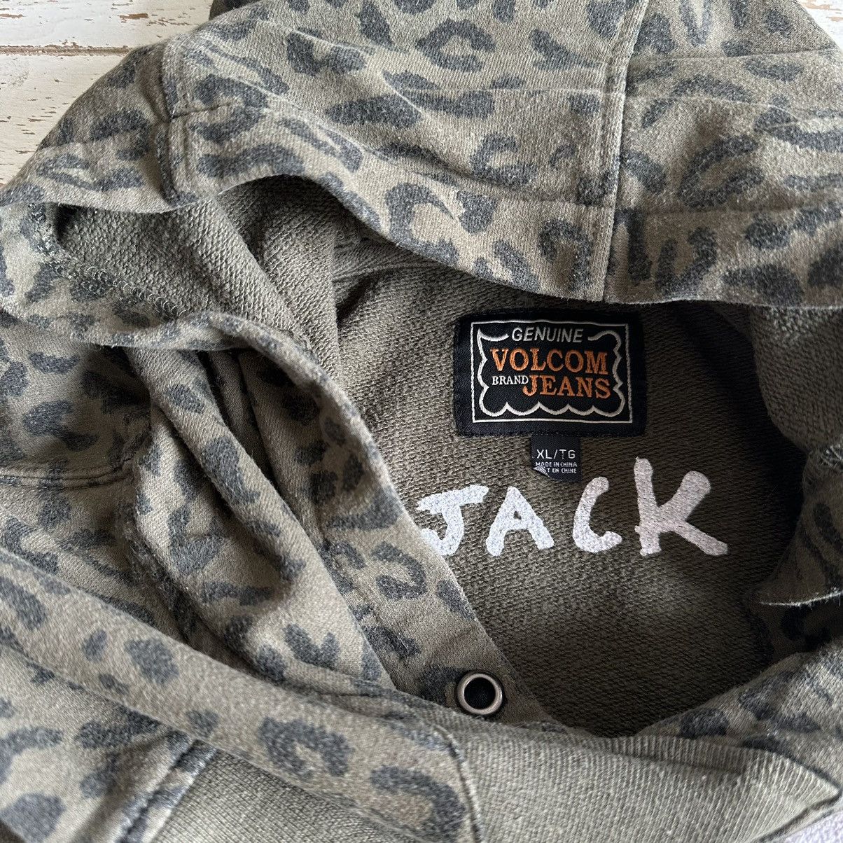 Vintage Green Leopard Happy Jack Custom Puff Print Volcom Hoodie Size US XL / EU 56 / 4 - 5 Thumbnail