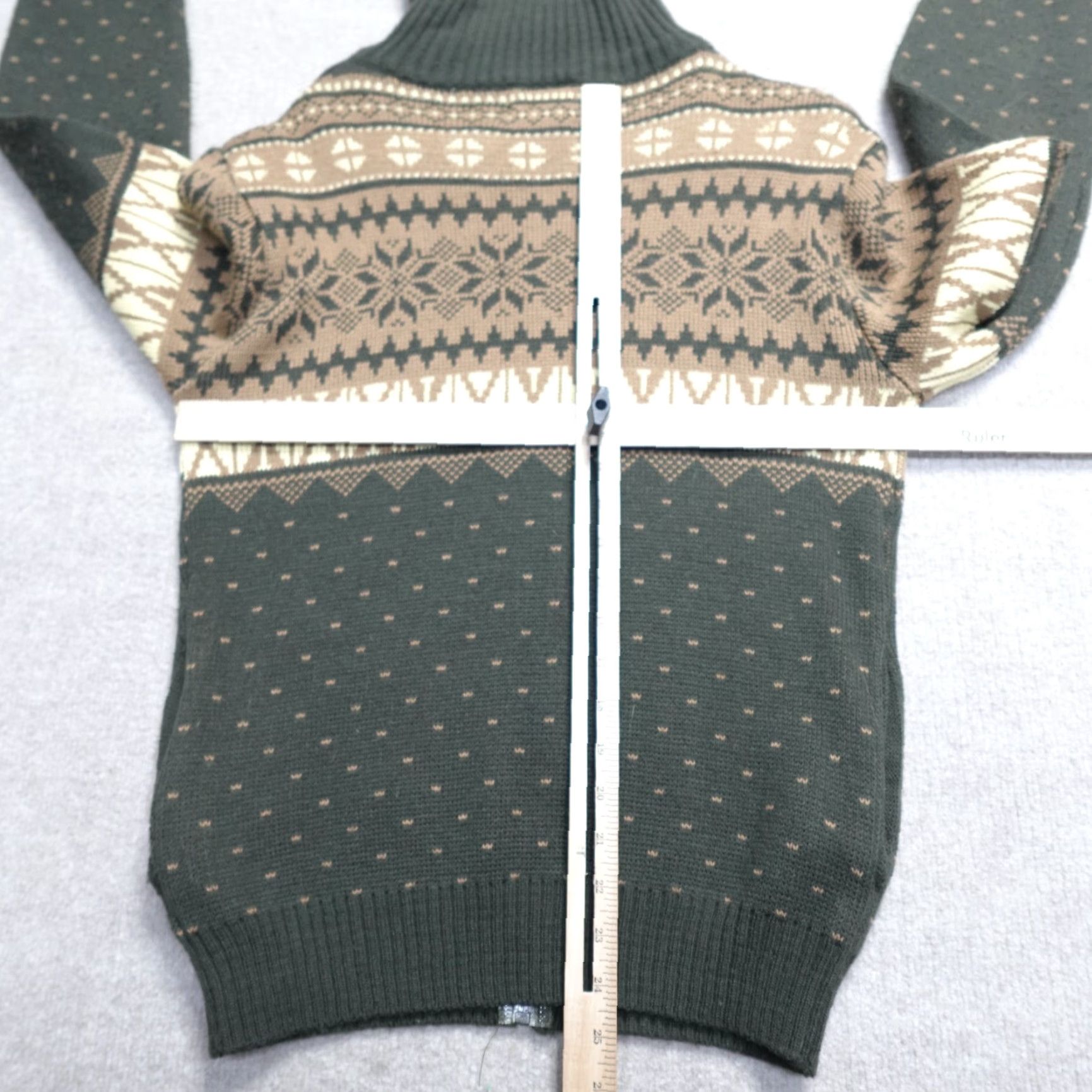 Vintage VINTAGE Sweater Cardigan Full Zip M Brown Acrylic Knit Geometric Geometric USA United States Mens Cardigan Full Zip Brown M Mens American Vintage Size US M / EU 48-50 / 2 - 5 Thumbnail