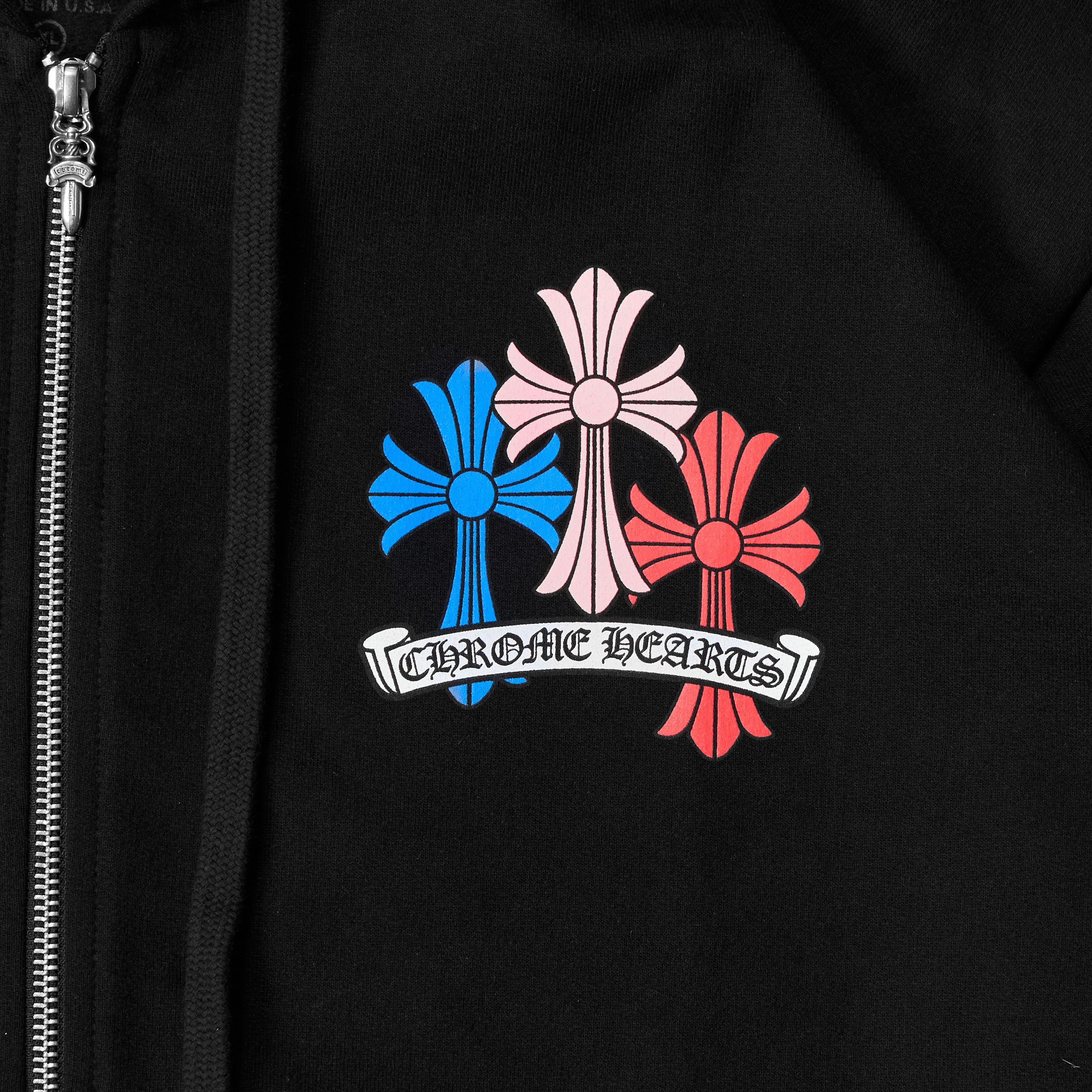 Chrome Hearts CHROME HEARTS Multi Color Cross Cemetery Zip Up Hoodie BLACK Size US L / EU 52-54 / 3 - 5 Thumbnail