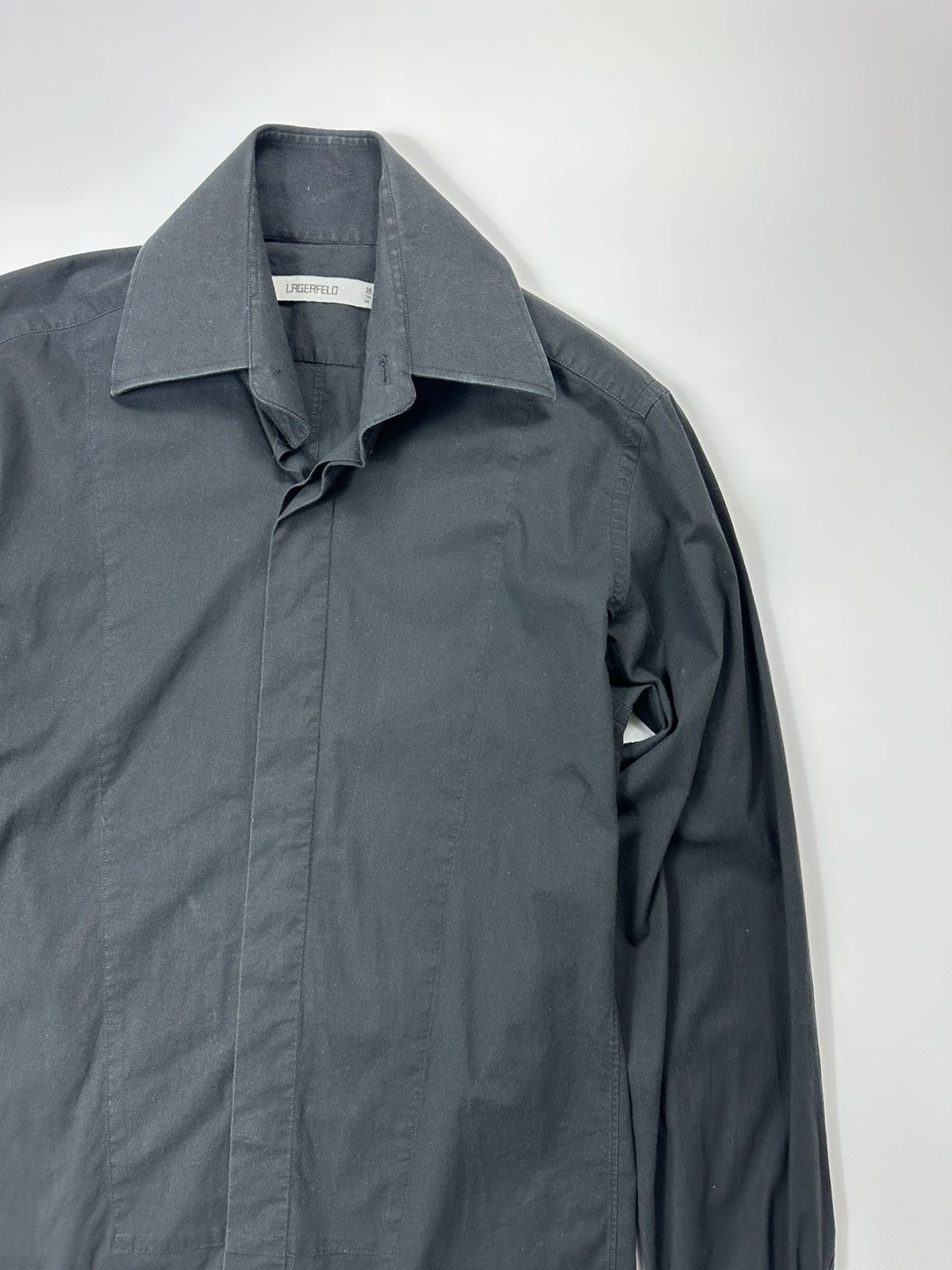 Karl Lagerfeld Karl Lagerfeld Black Formal Shirt Size US M / EU 48-50 / 2 - 6 Thumbnail