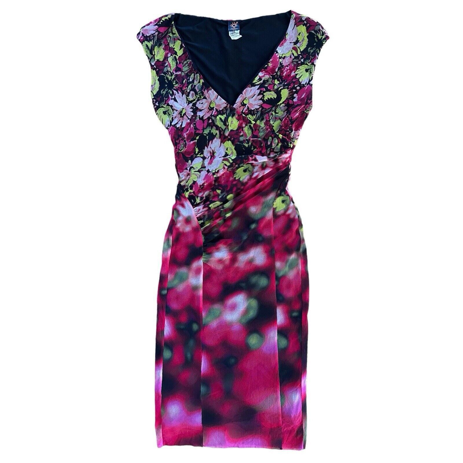 strapless open back dress Jean Paul Gaultier Ruched Floral Mesh Dress