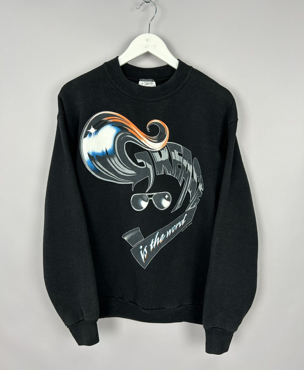 Vintage Vintage Grease Is The World Sweatshirt Faded Black Retro Size US M / EU 48-50 / 2 - 10 Thumbnail